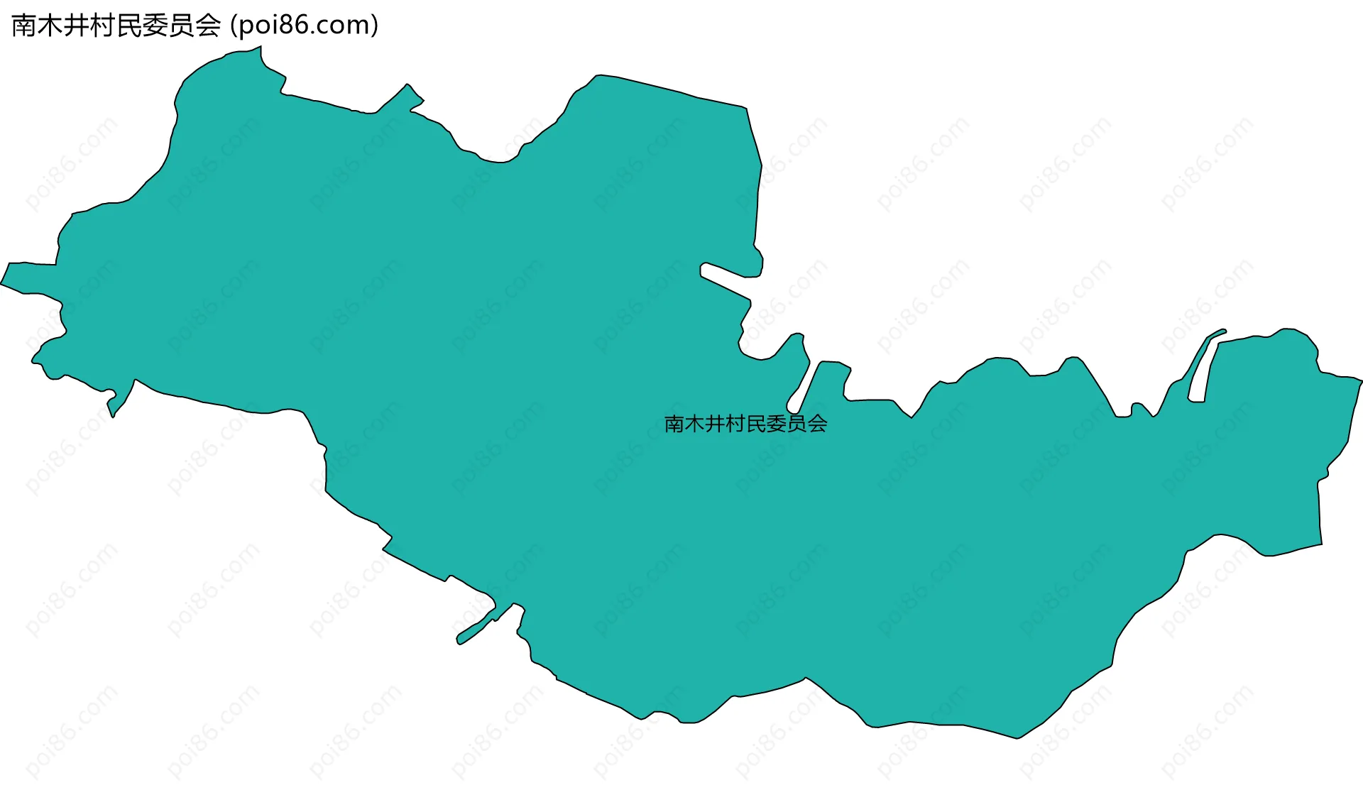 南木井村民委员会边界地图