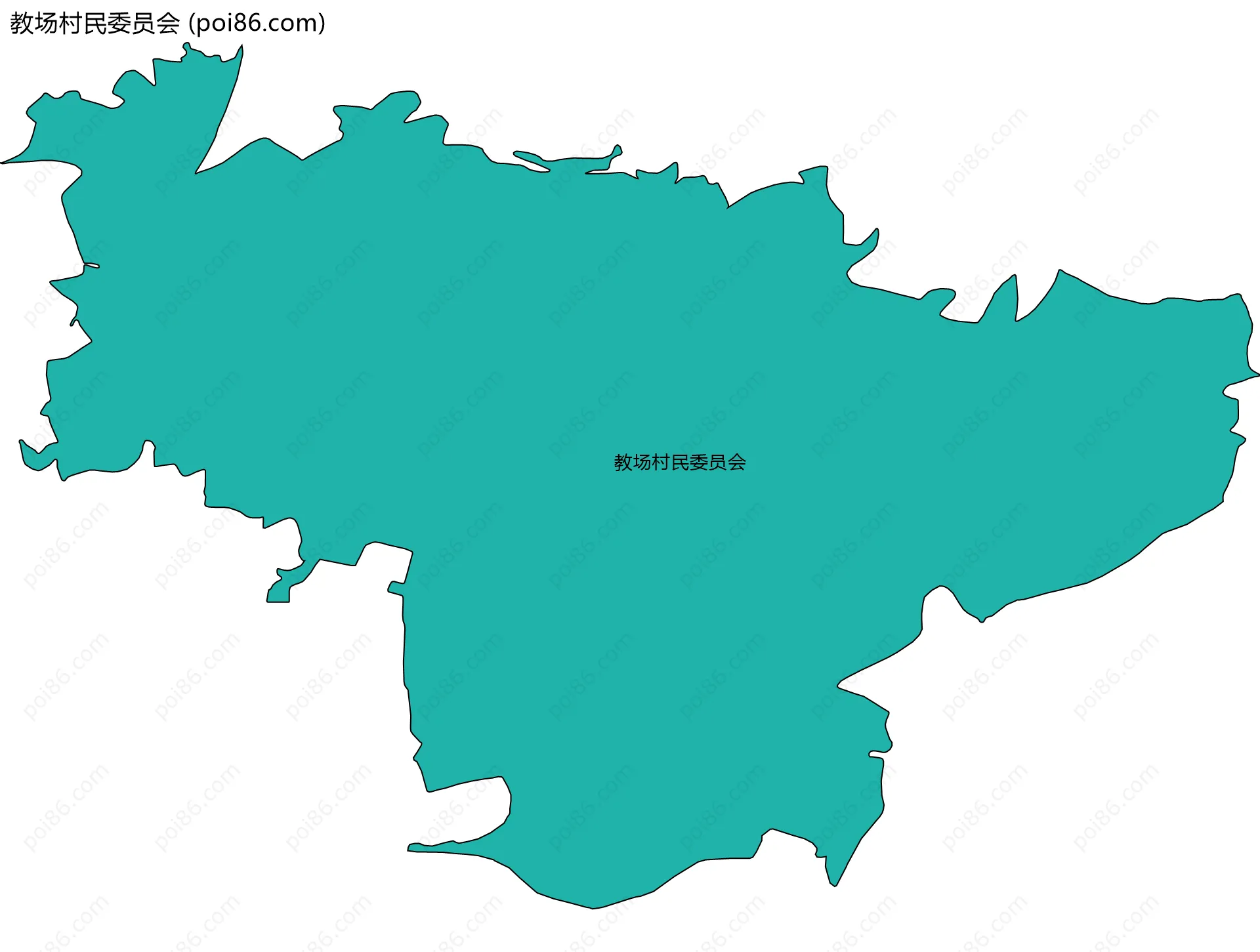 教场村民委员会边界地图
