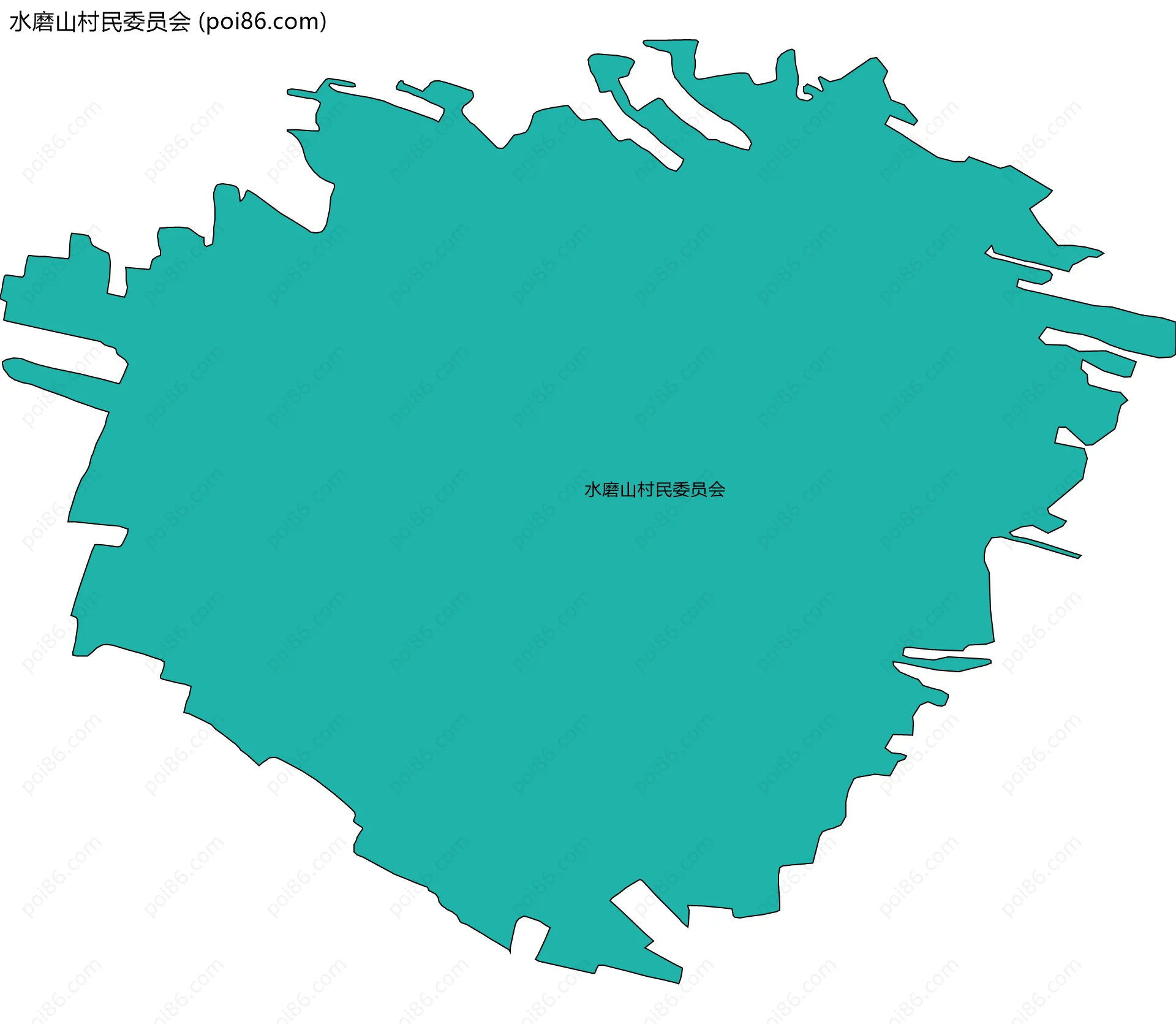 水磨山村民委员会边界地图