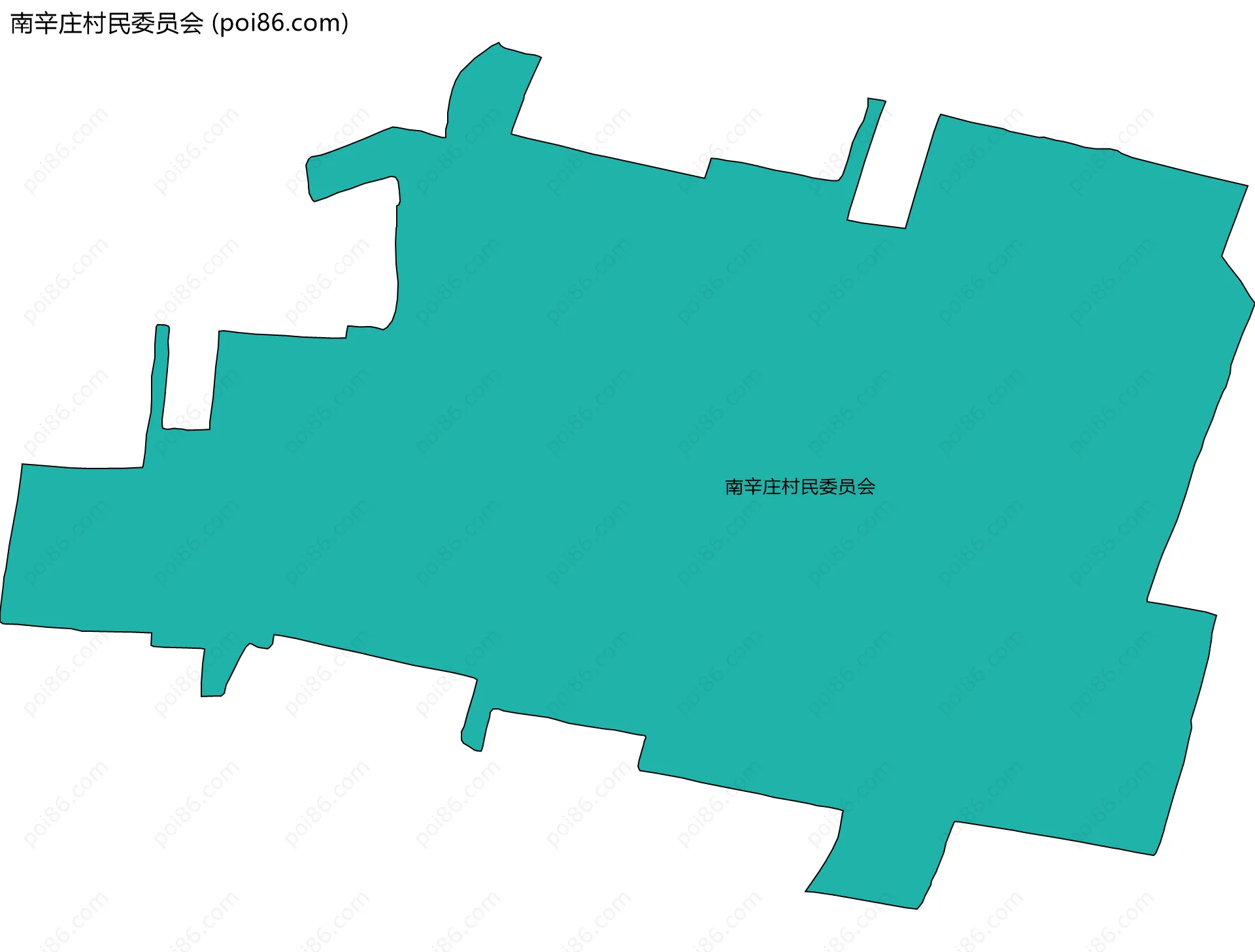 南辛庄村民委员会边界地图