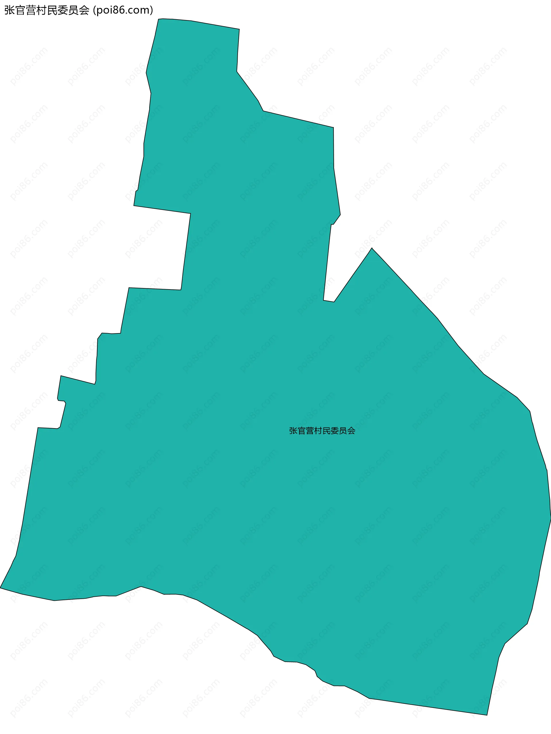 张官营村民委员会边界地图