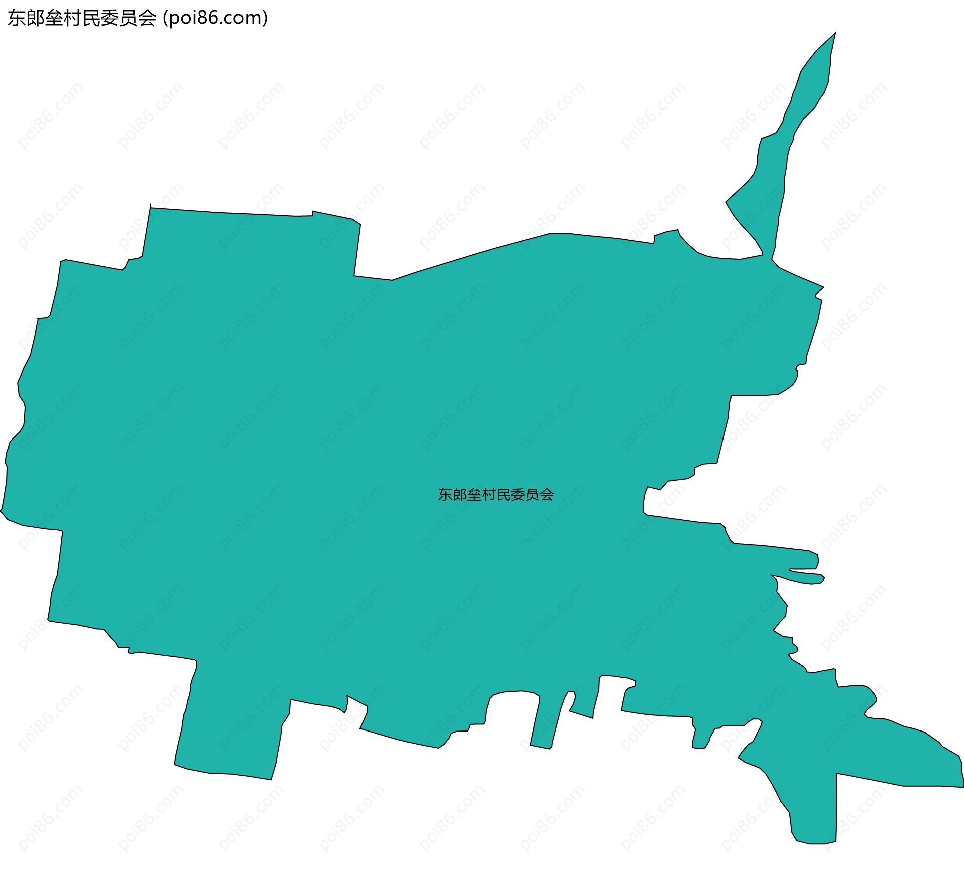 东郎垒村民委员会边界地图