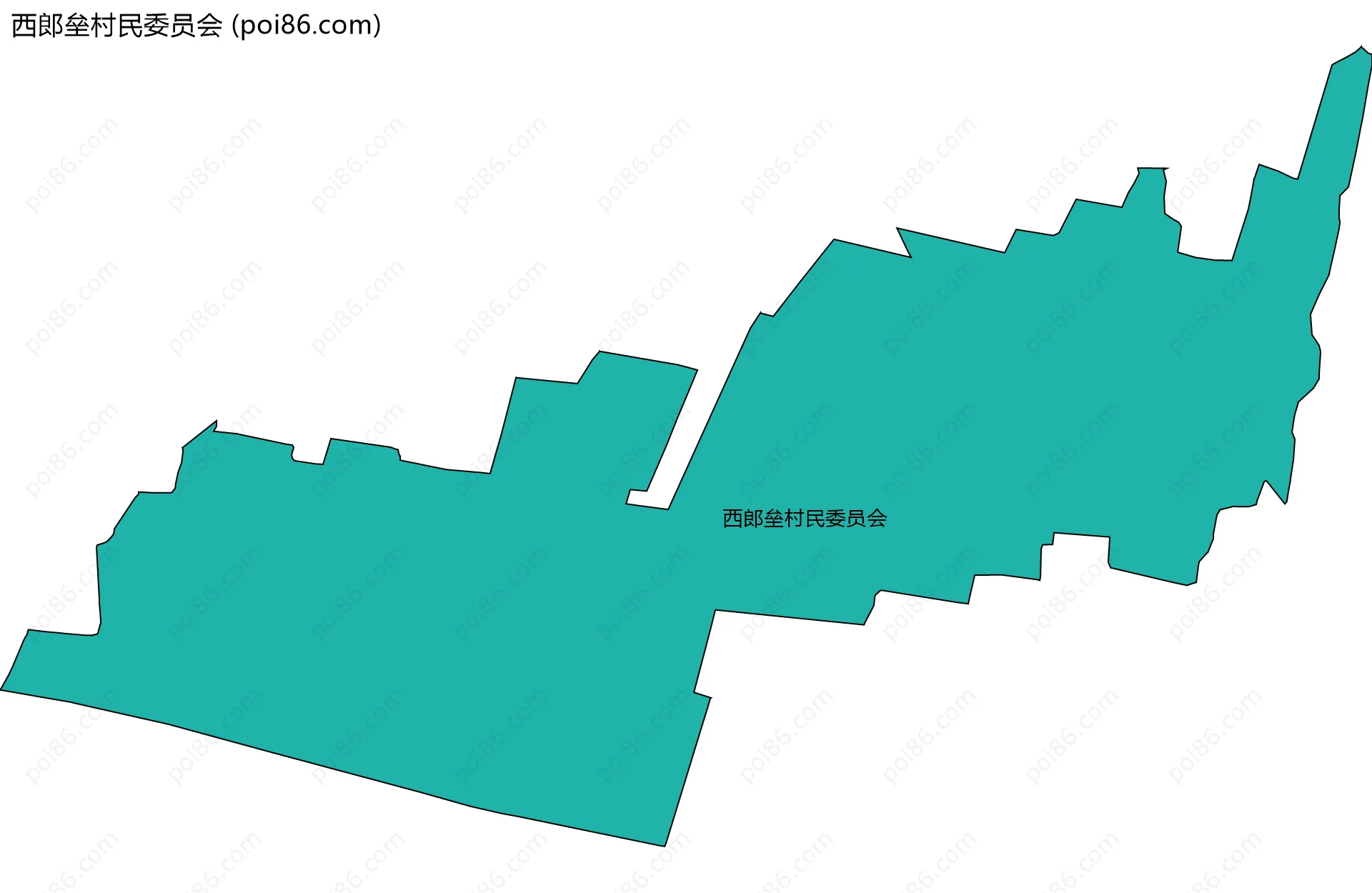 西郎垒村民委员会边界地图