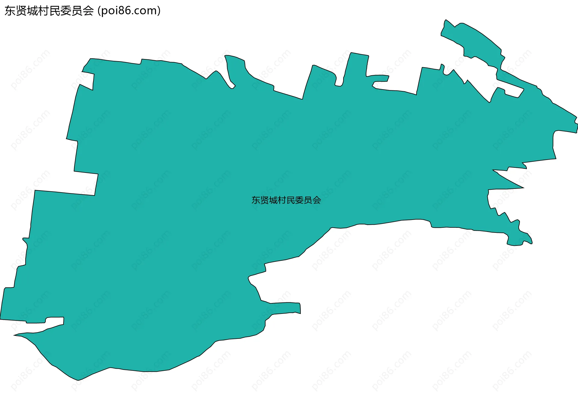 东贤城村民委员会边界地图