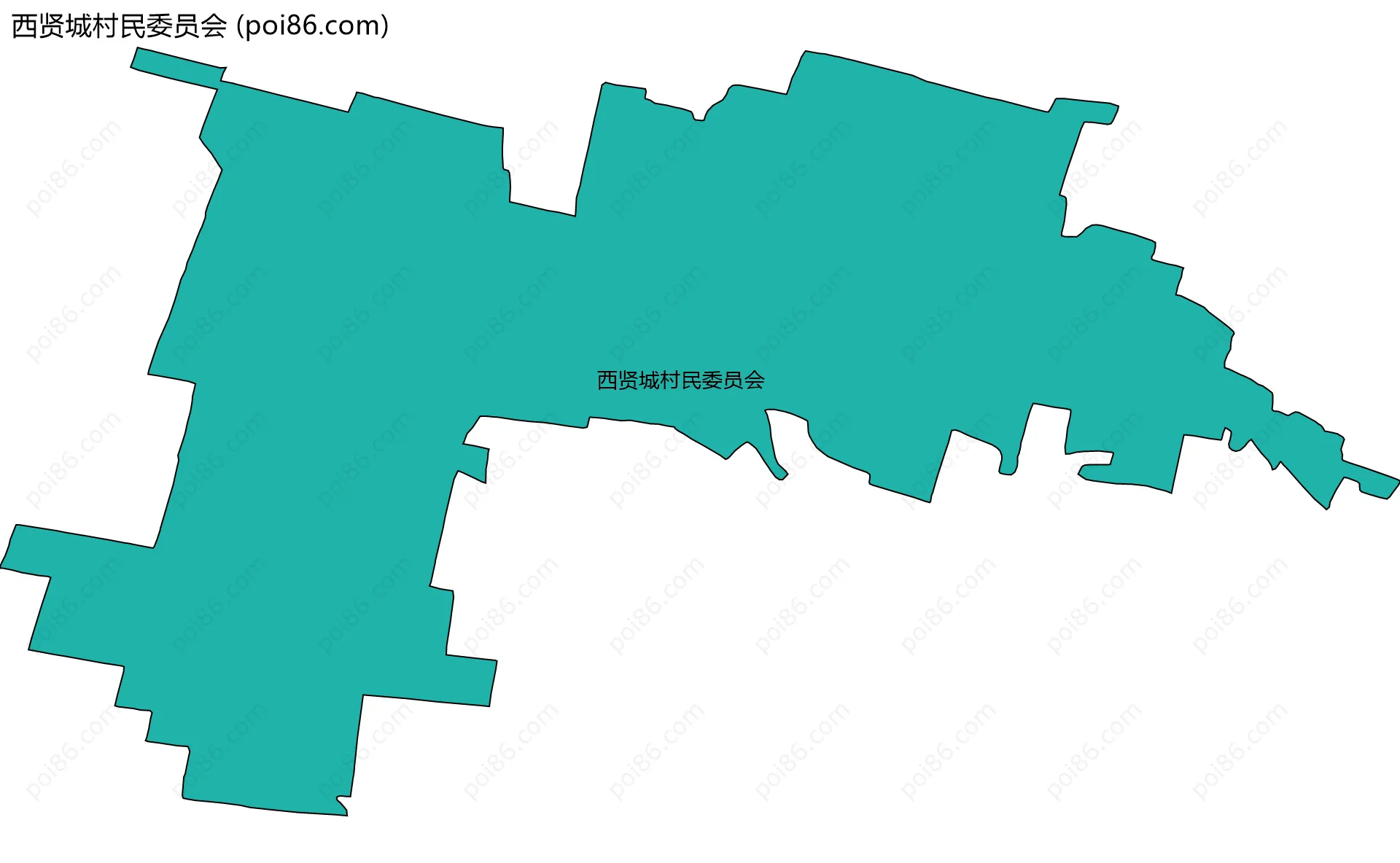 西贤城村民委员会边界地图
