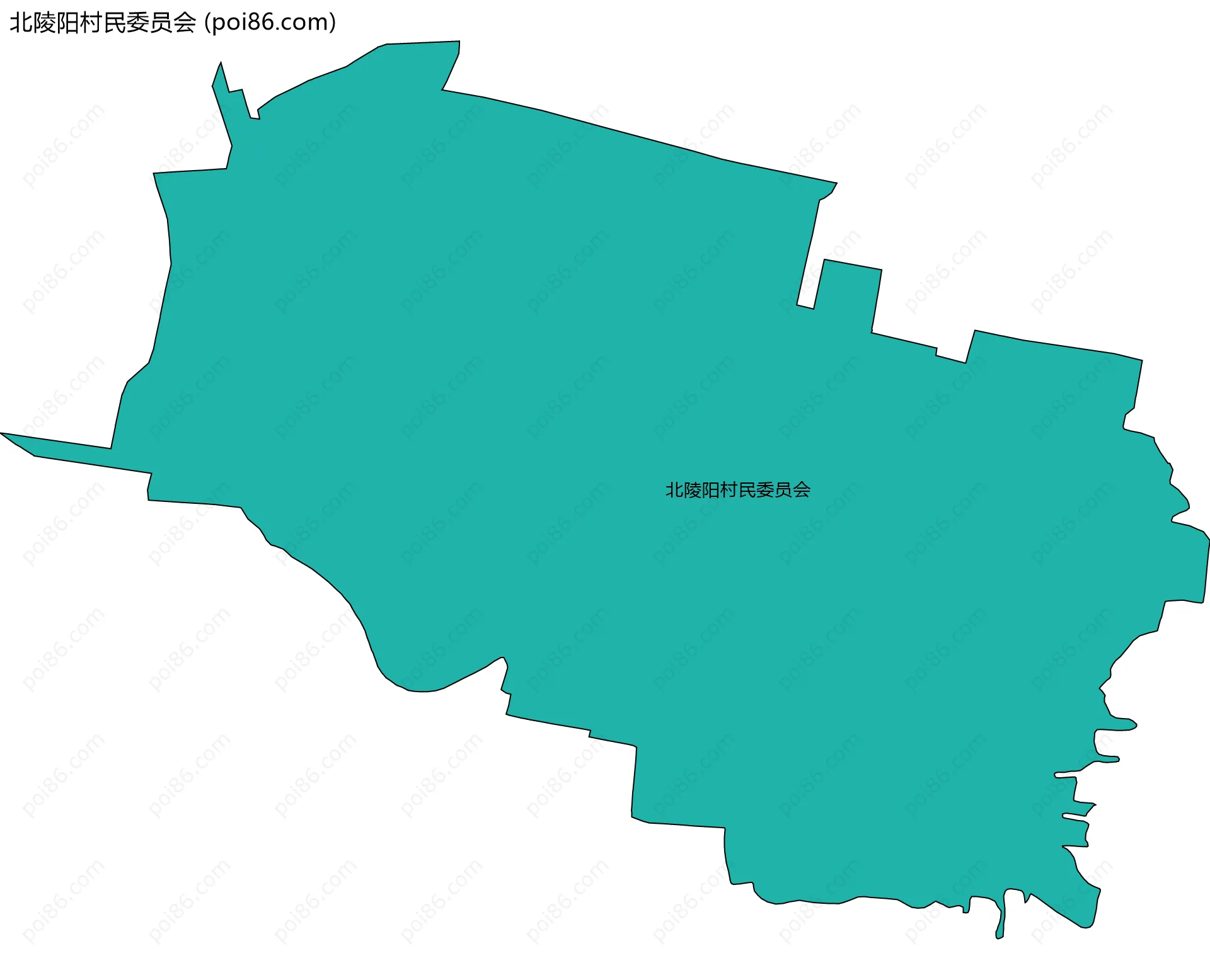 北陵阳村民委员会边界地图