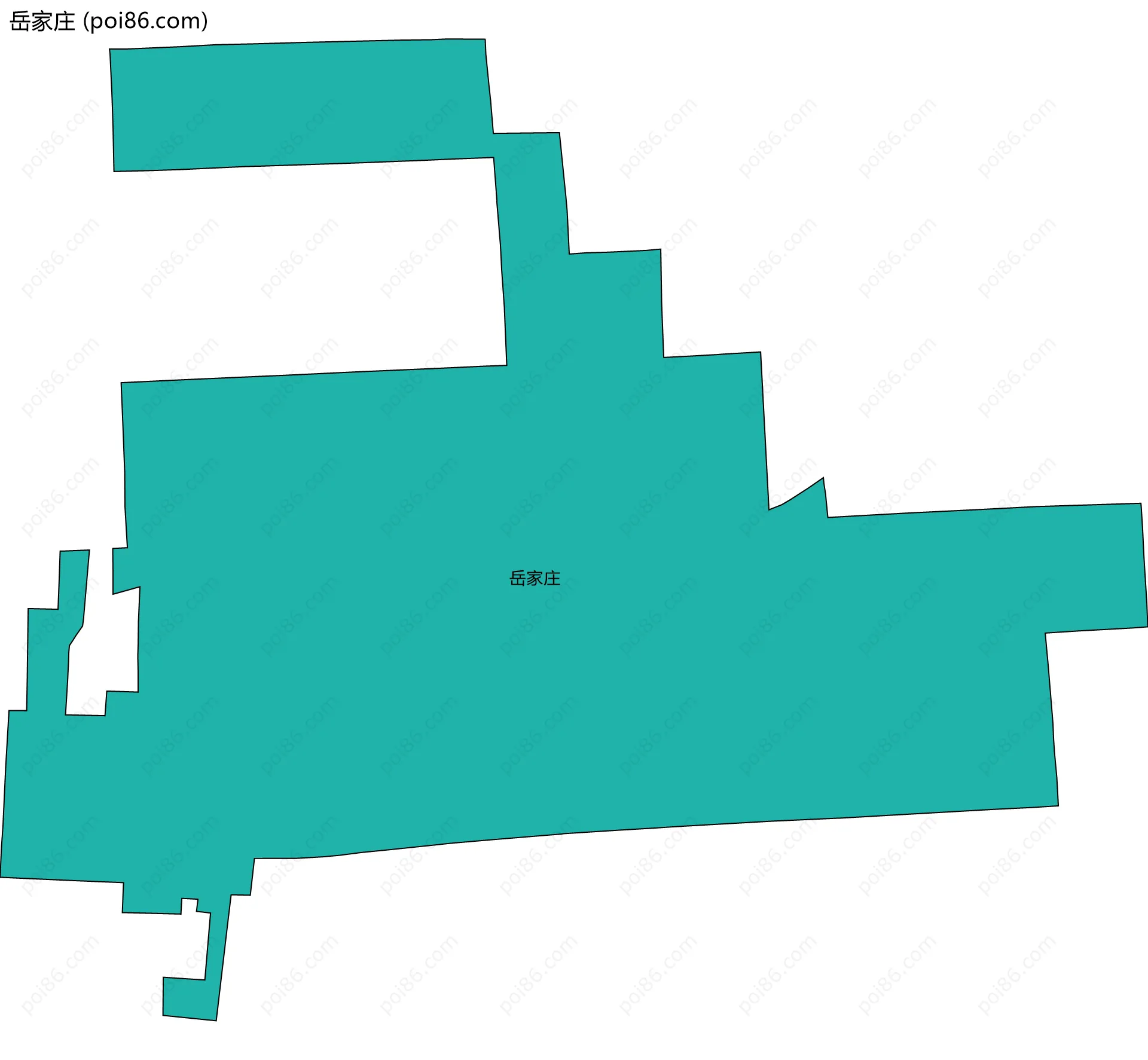 岳家庄边界地图