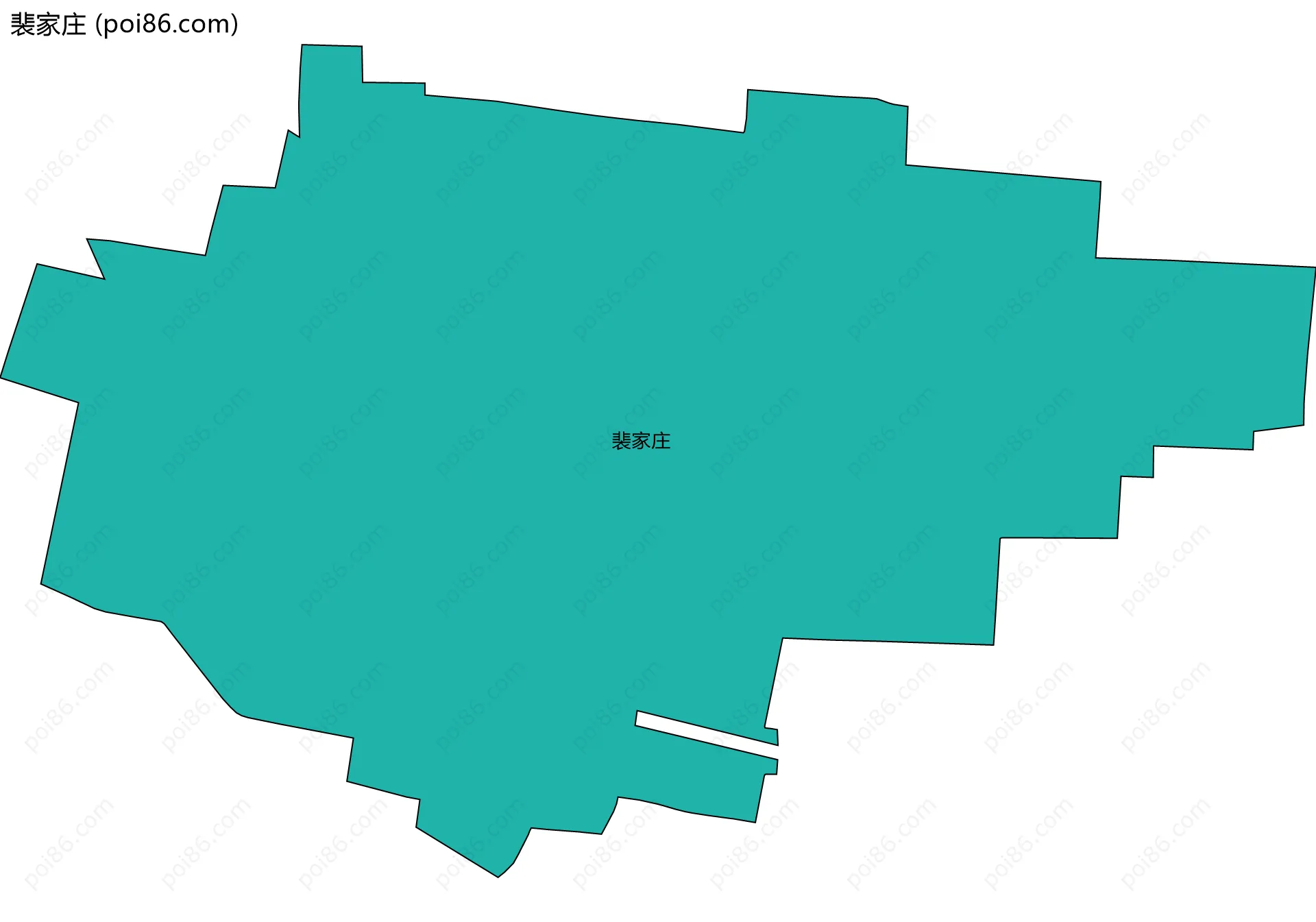 裴家庄边界地图