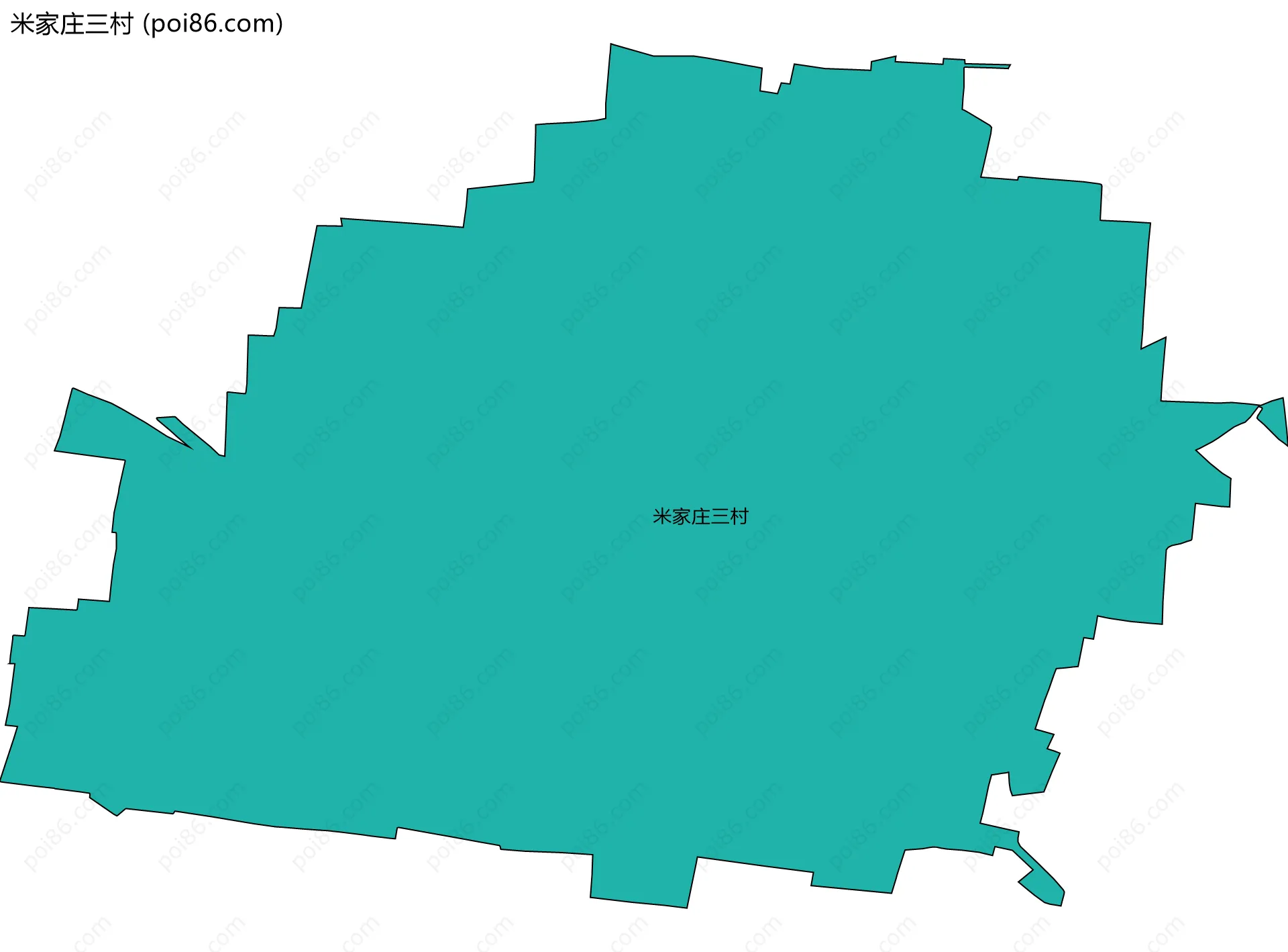 米家庄三村边界地图