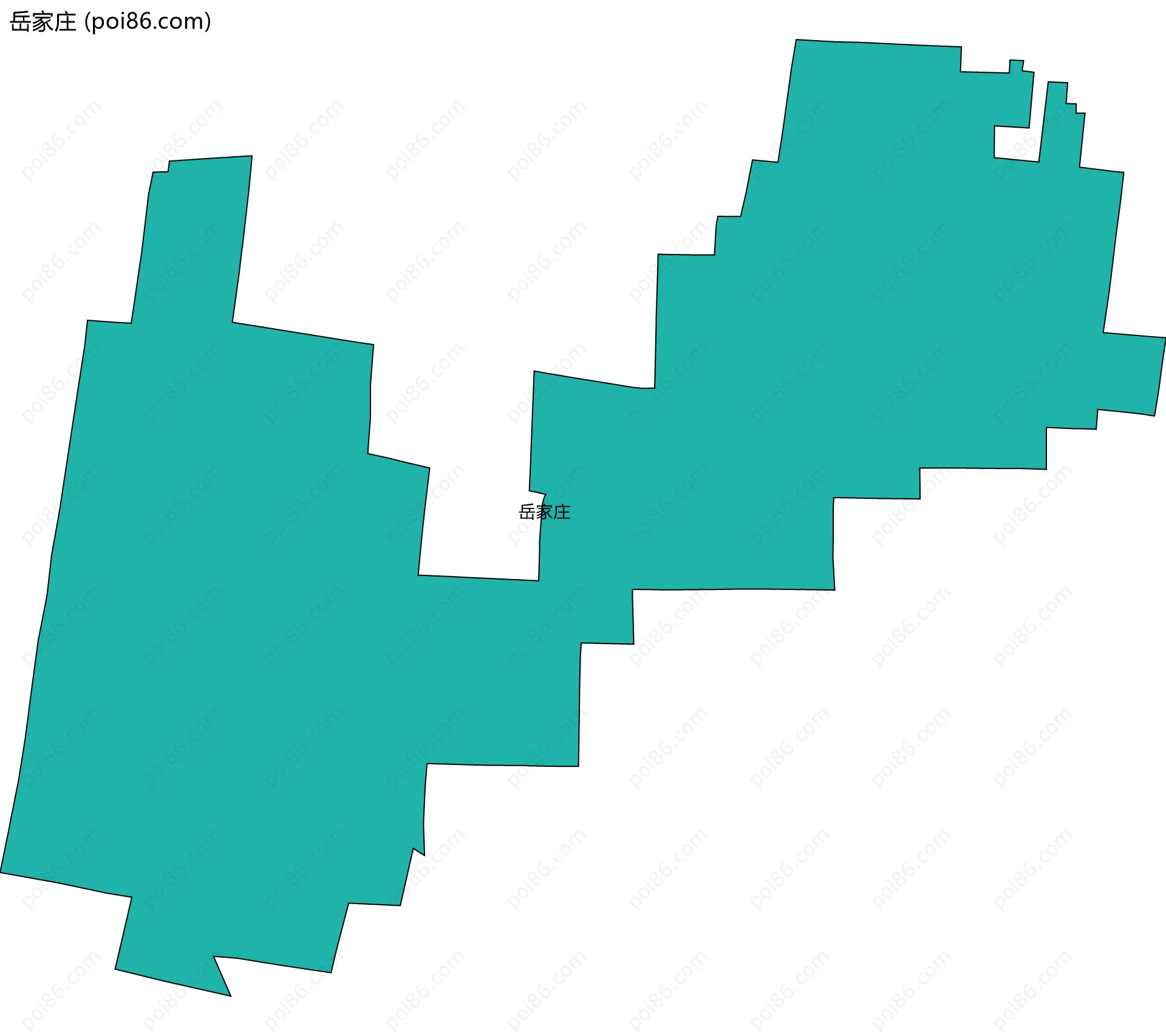 岳家庄边界地图