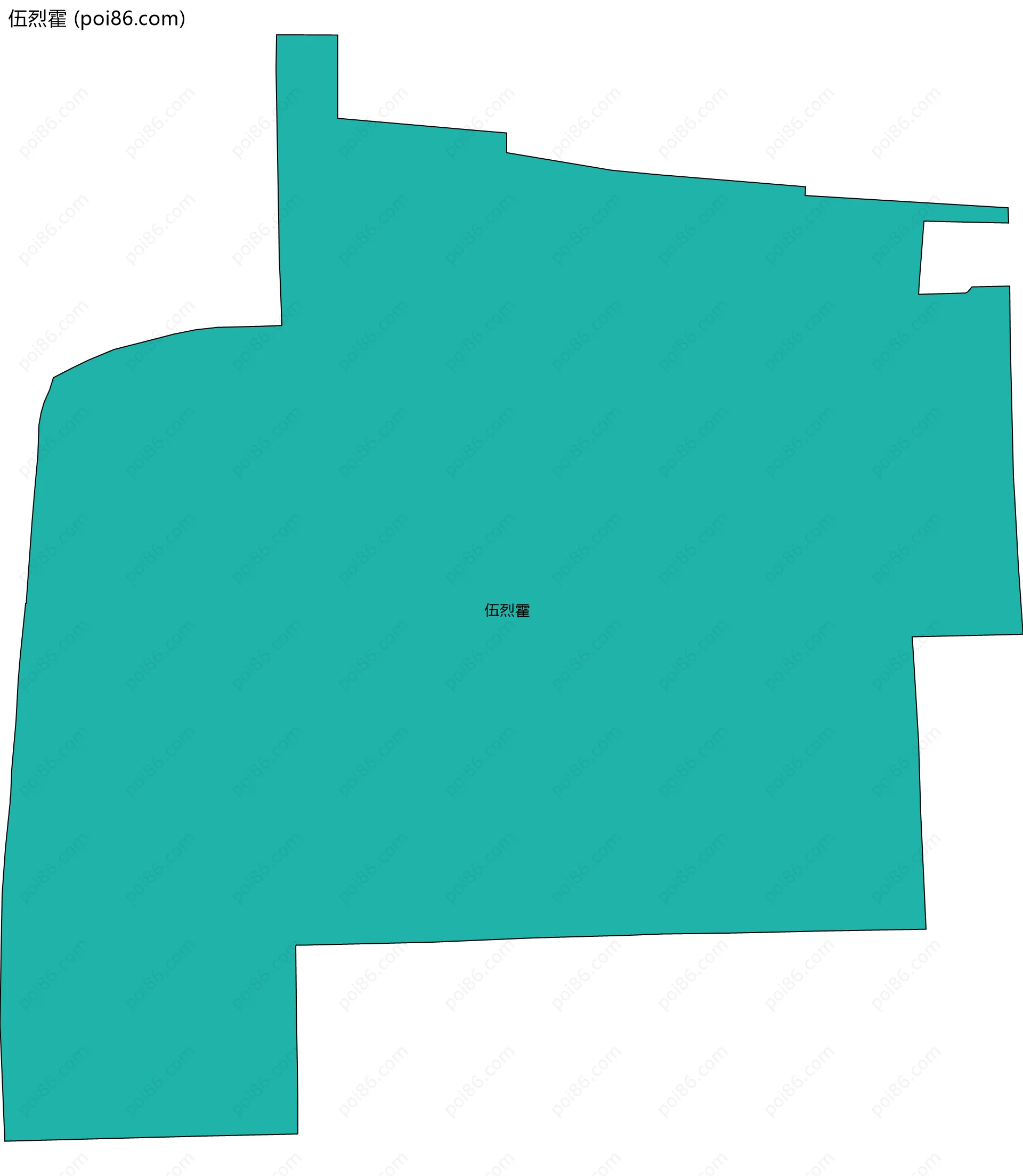 伍烈霍边界地图