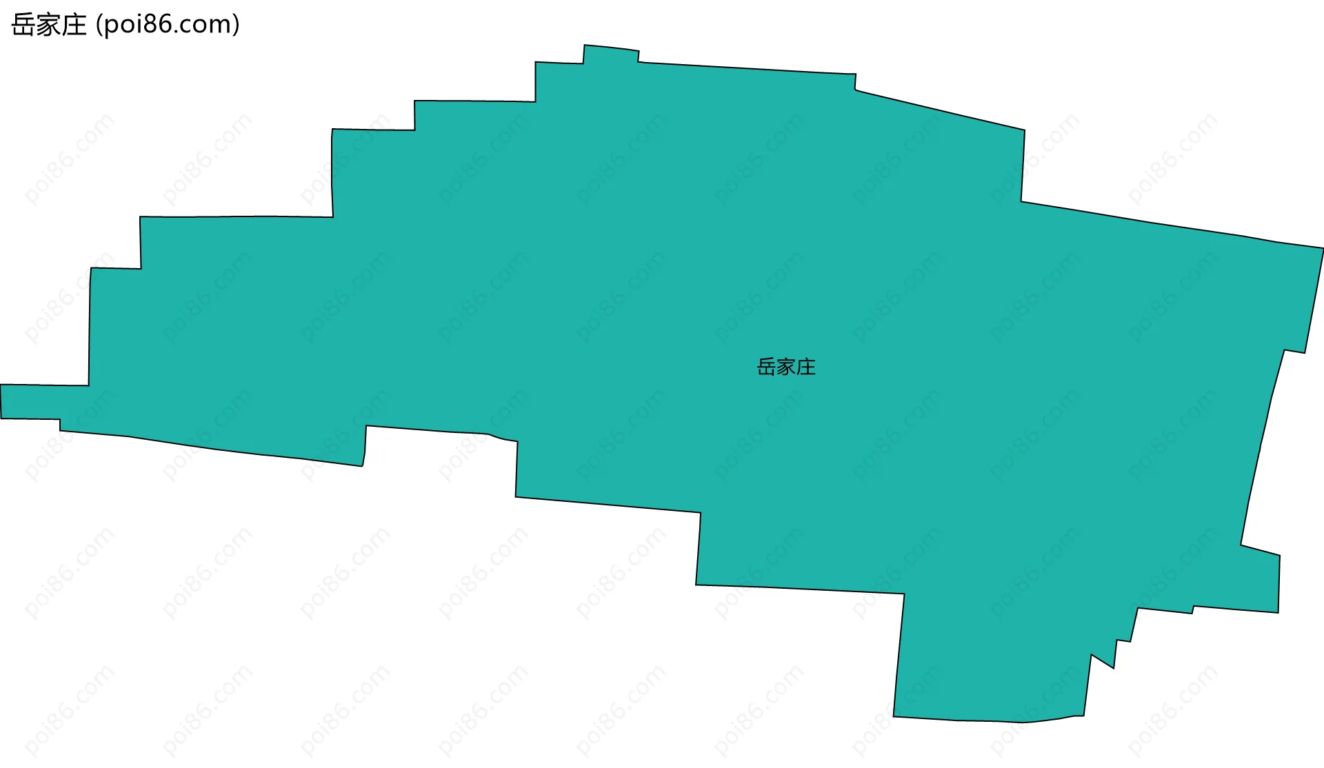 岳家庄边界地图