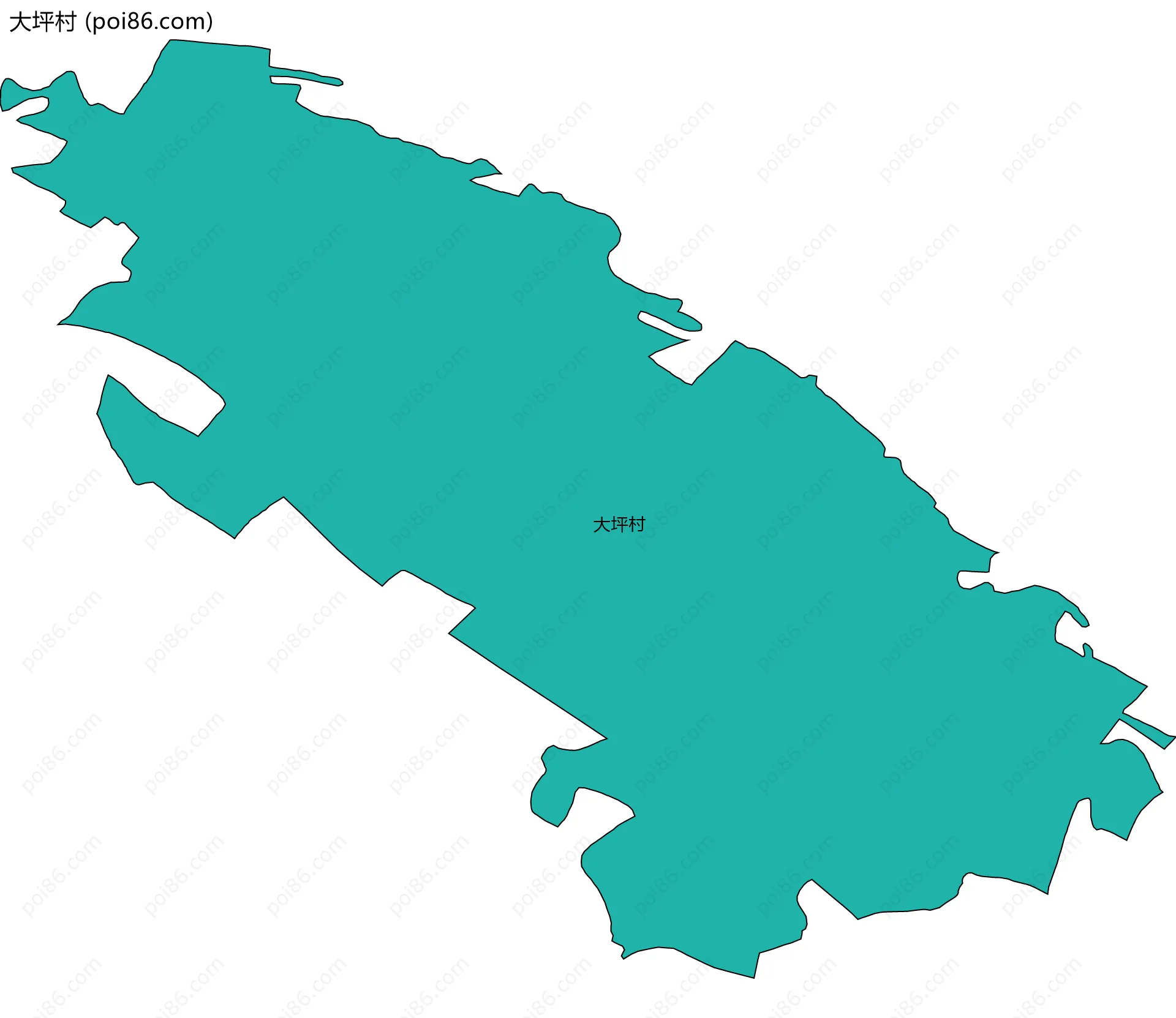 大坪村边界地图