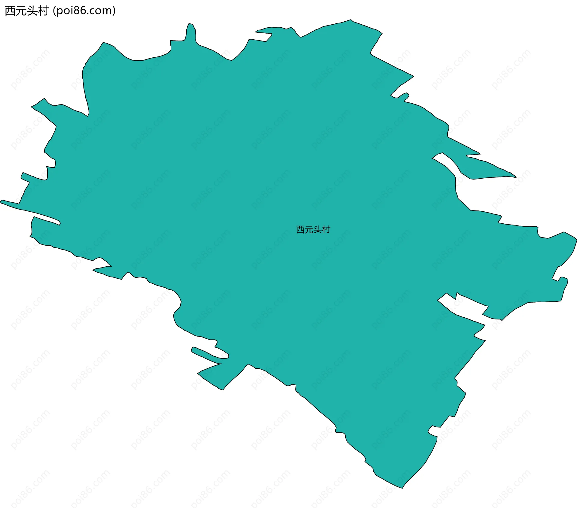 西元头村边界地图