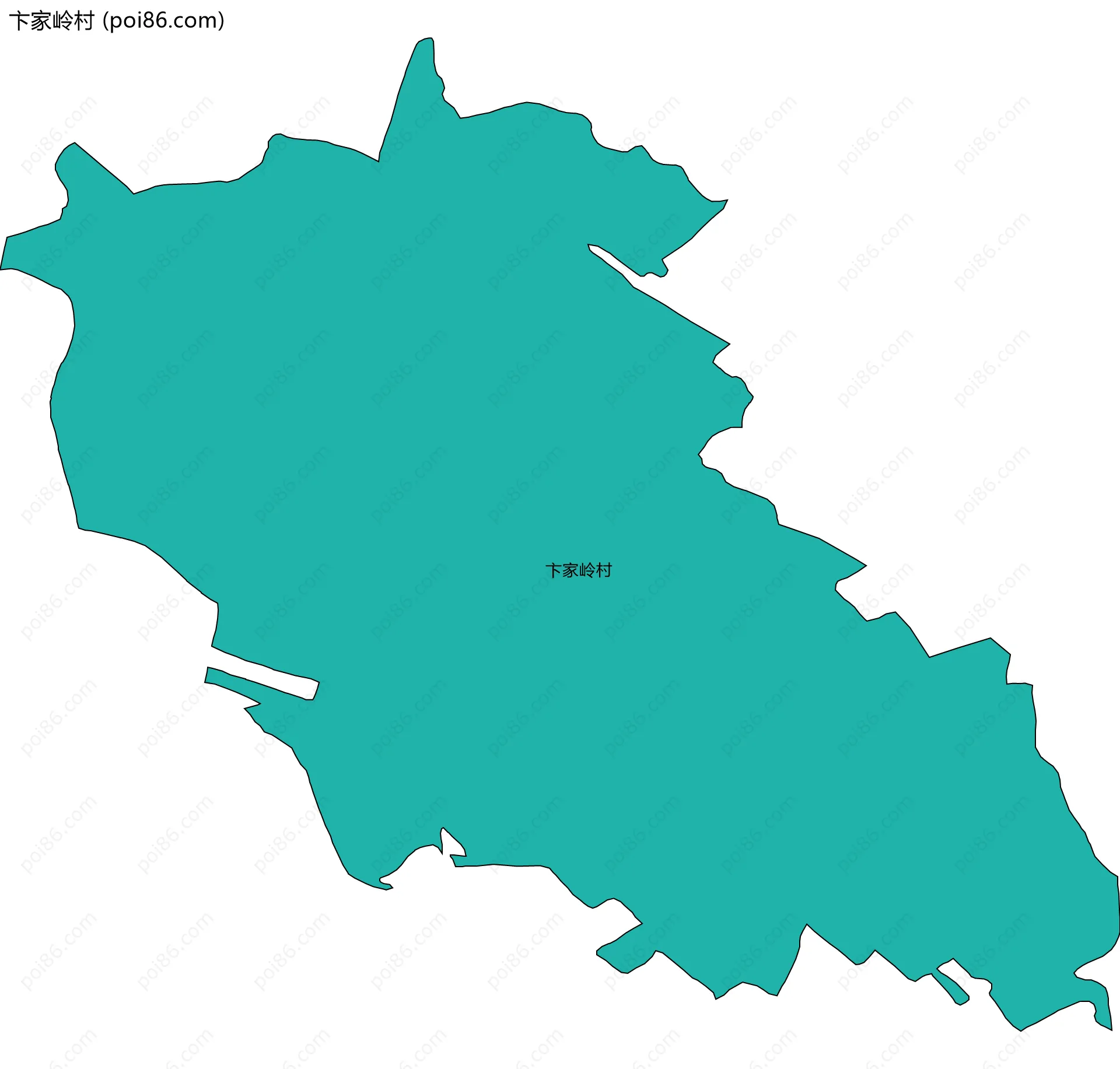 卞家岭村边界地图