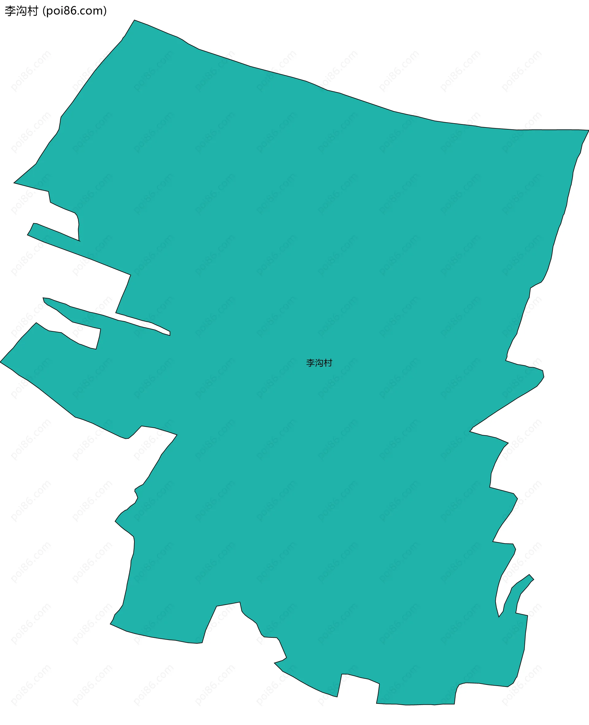 李沟村边界地图