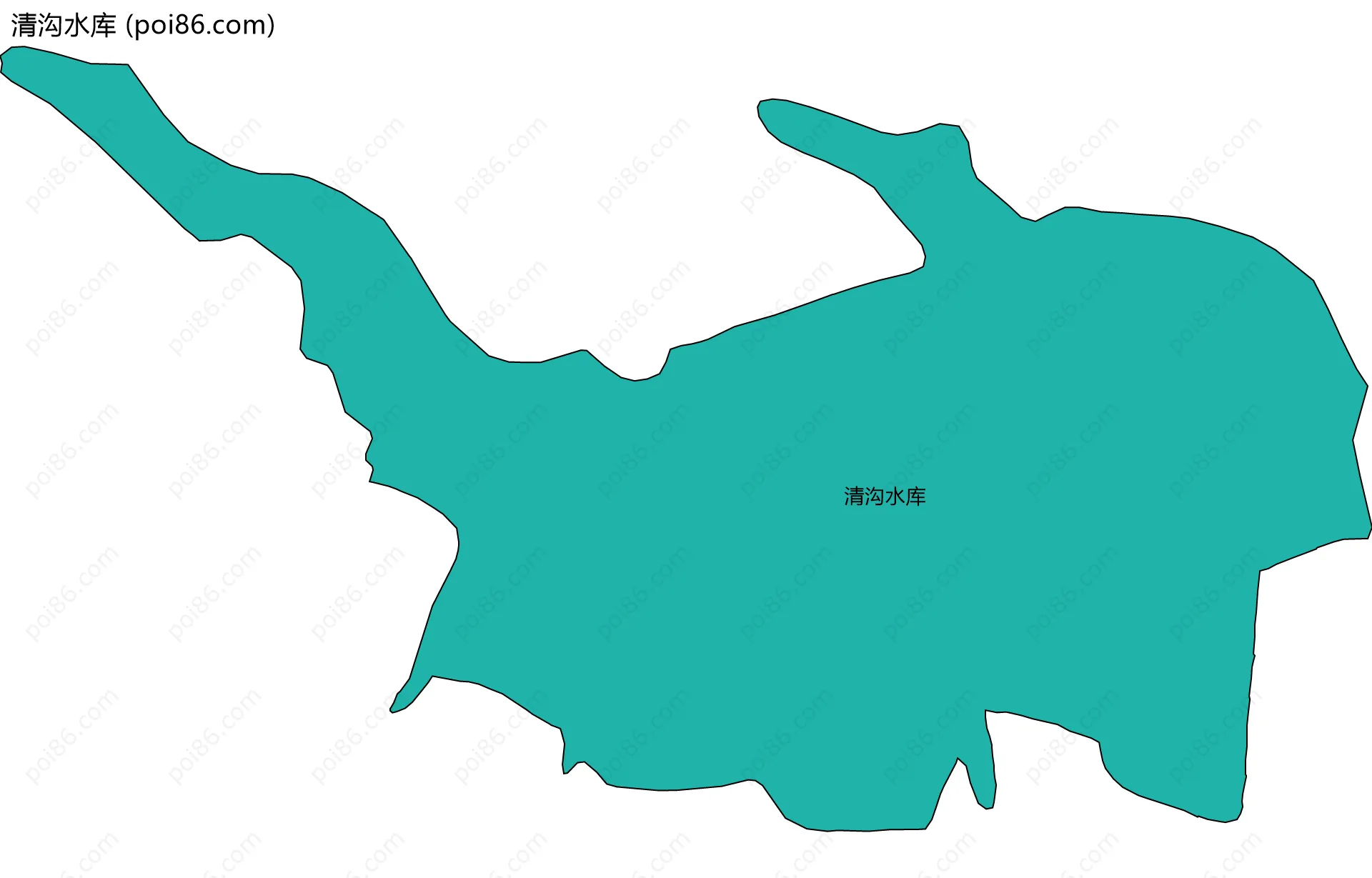 清沟水库边界地图