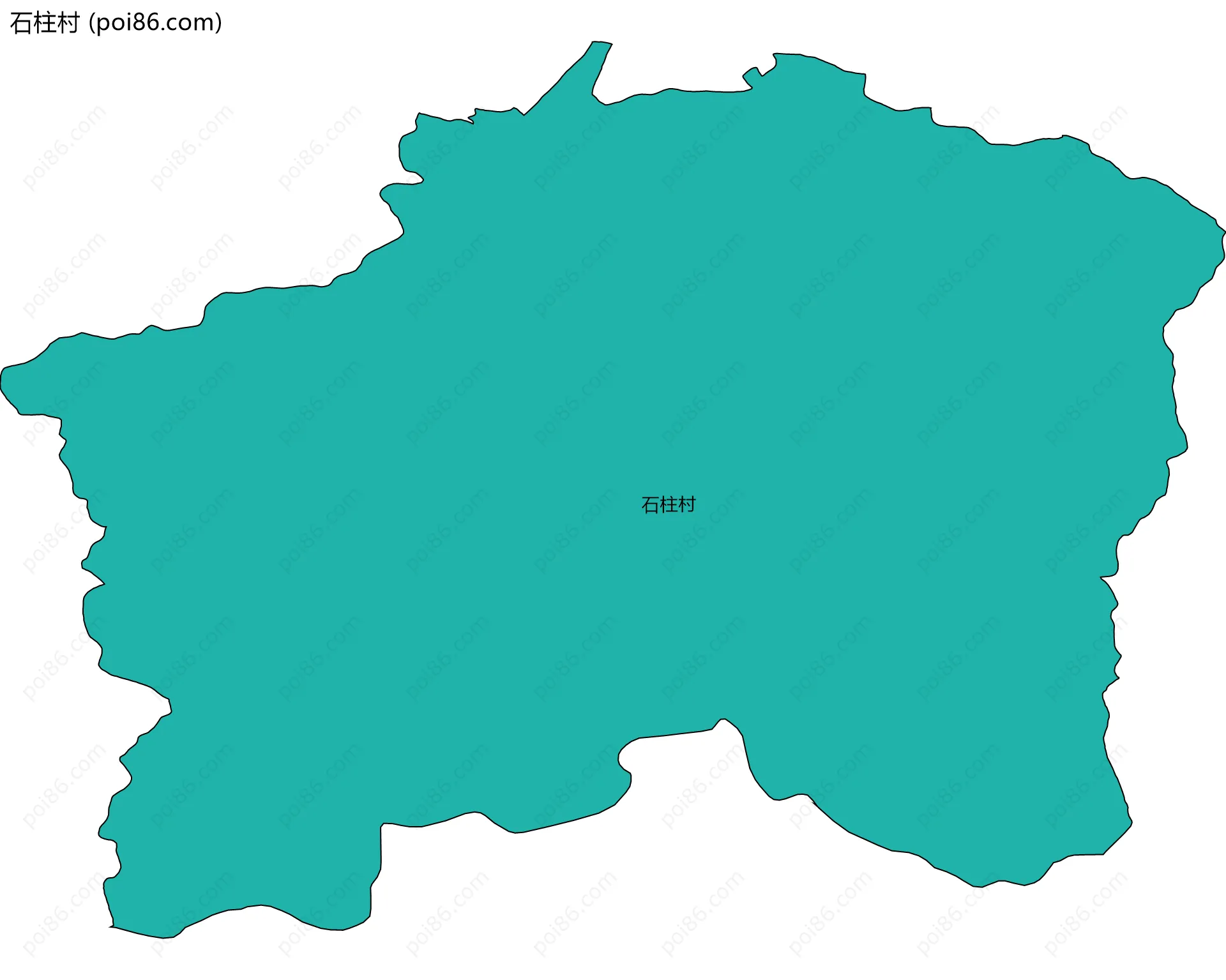 石柱村边界地图