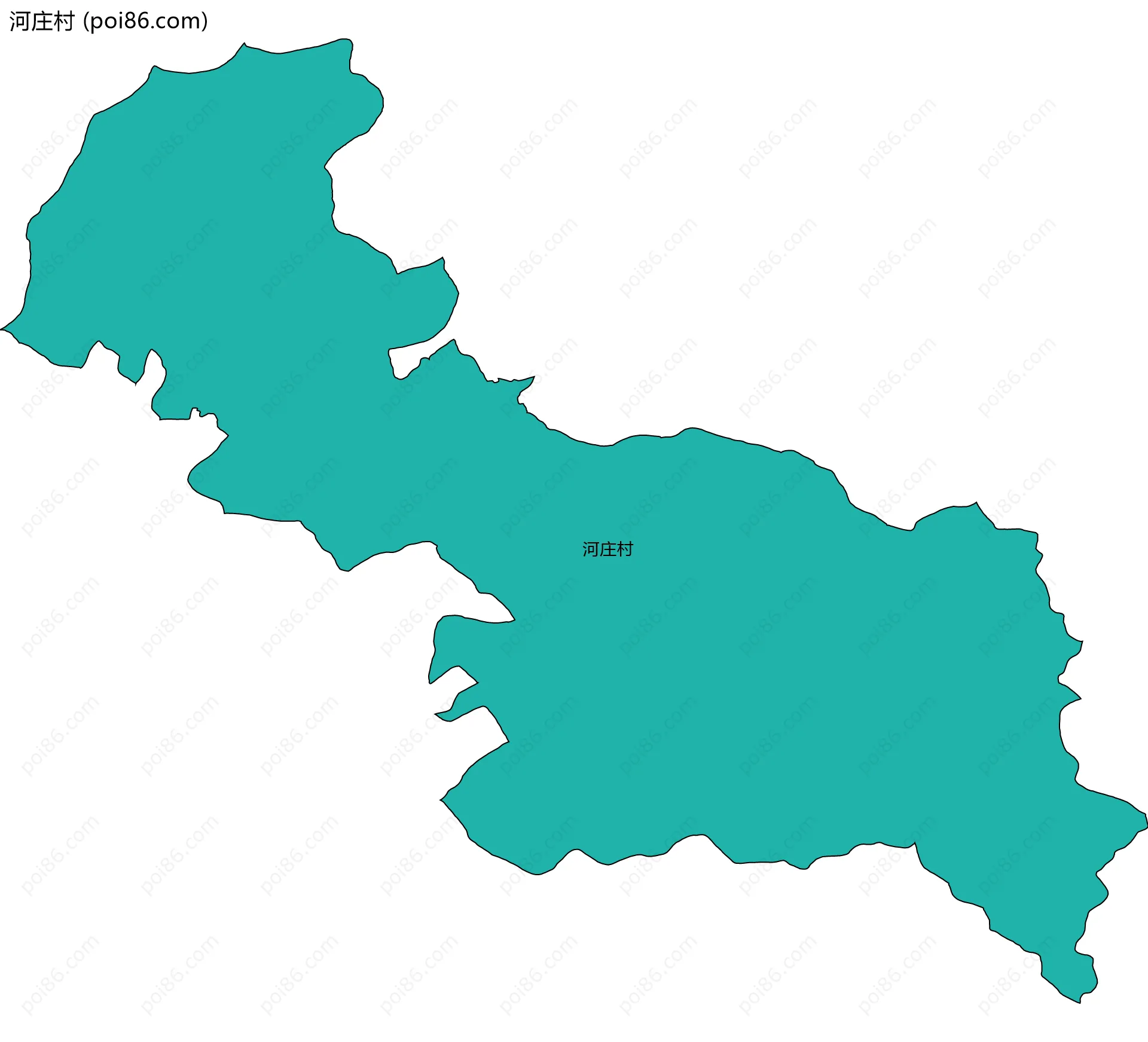 河庄村边界地图