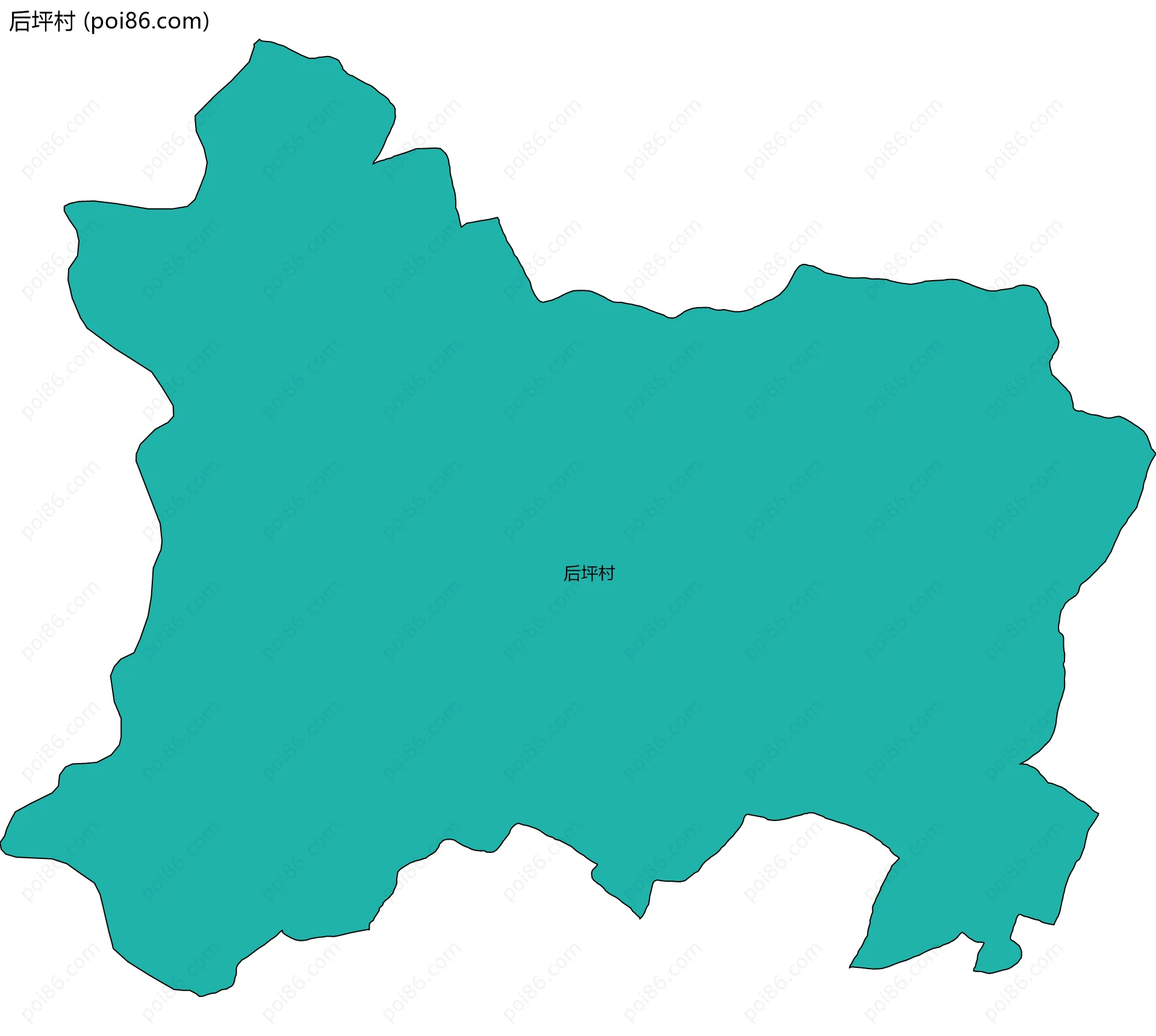 后坪村边界地图