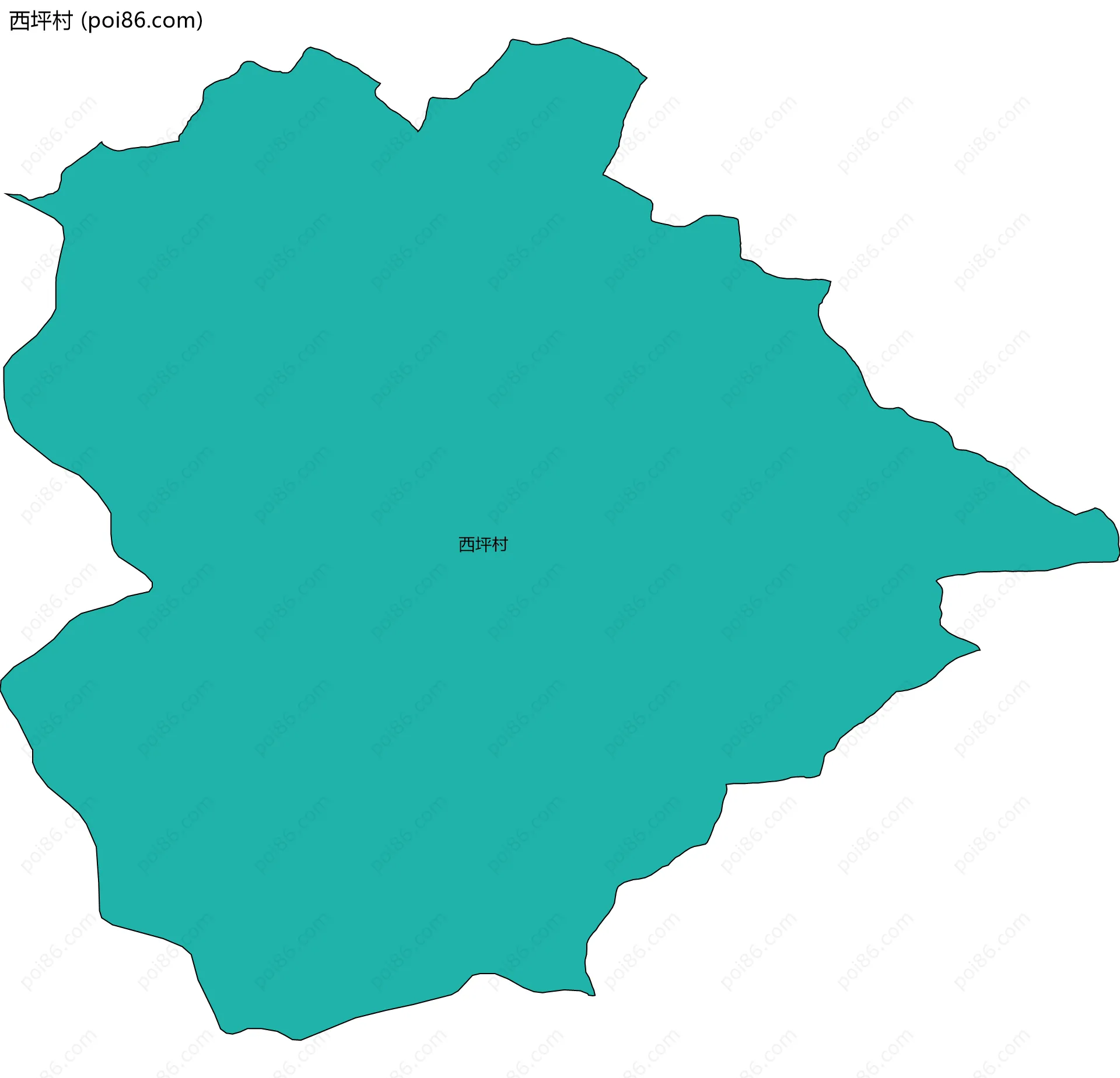 西坪村边界地图