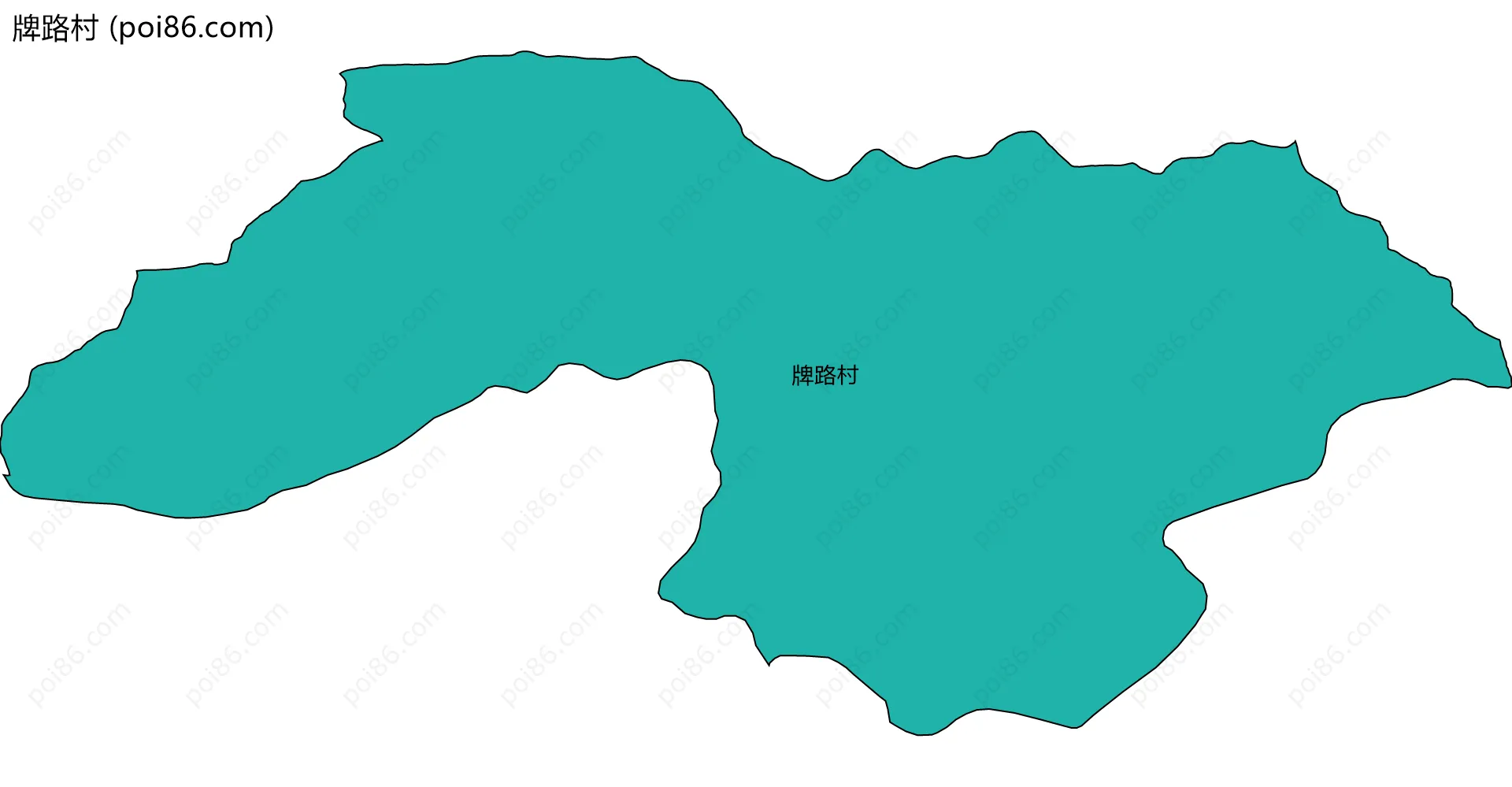 牌路村边界地图