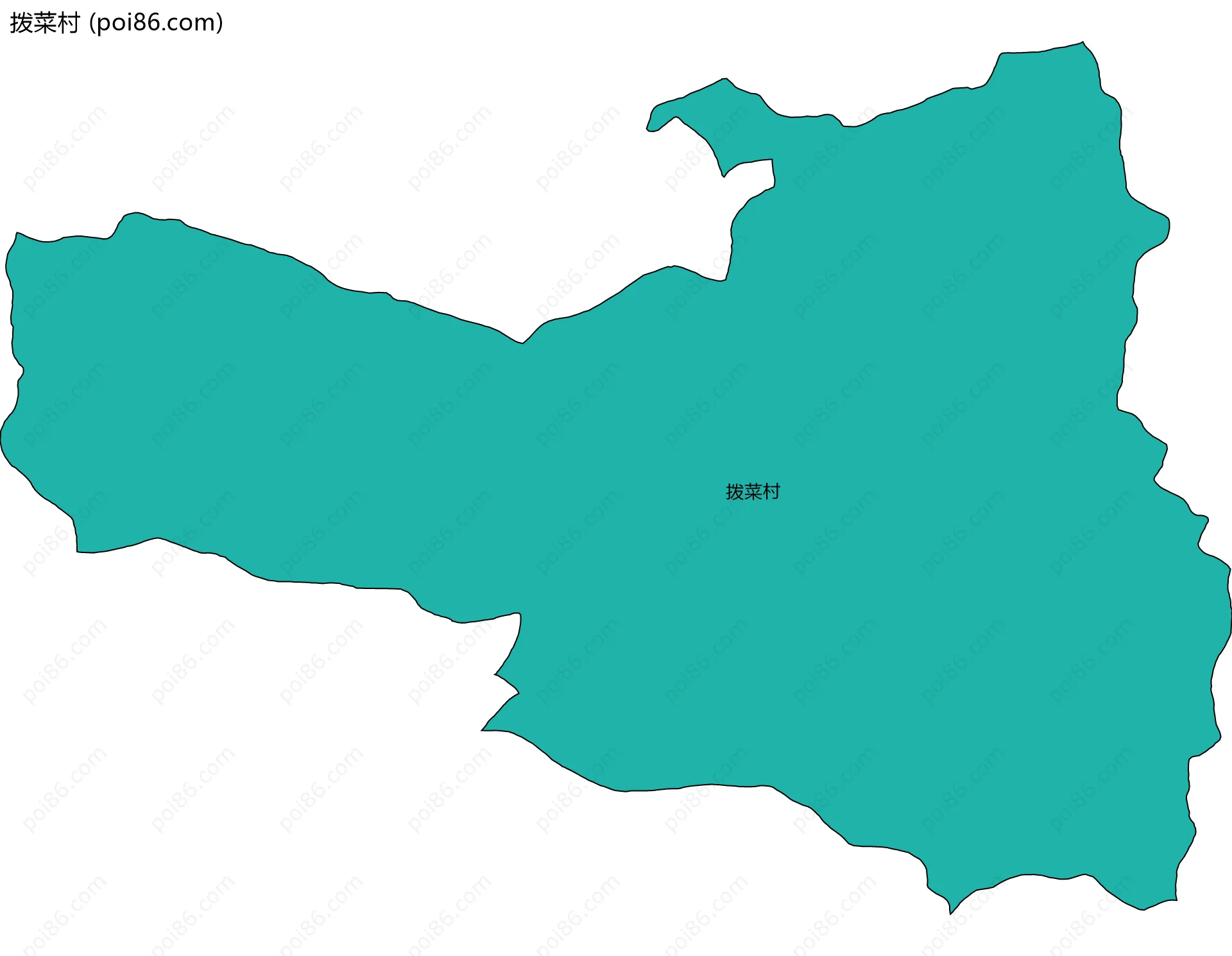 拨菜村边界地图
