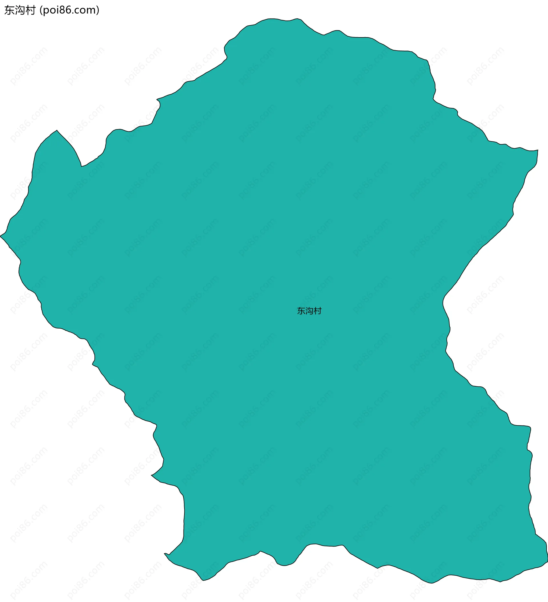 东沟村边界地图