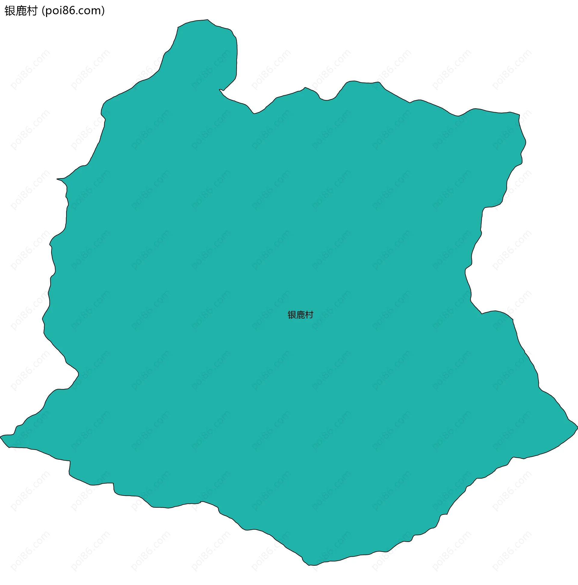 银鹿村边界地图