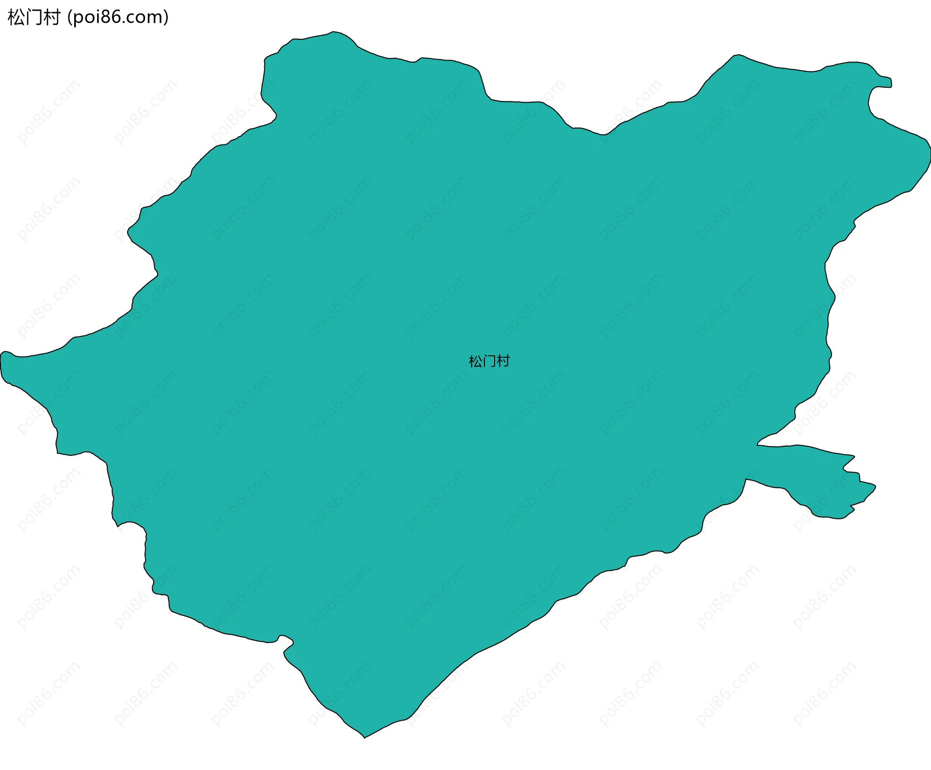 松门村边界地图