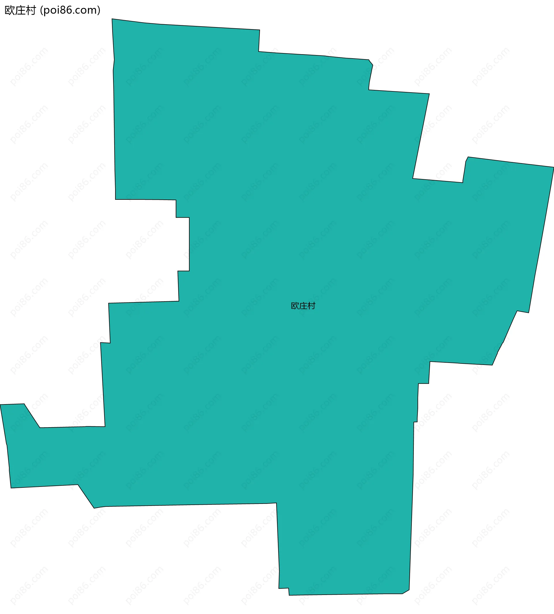 欧庄村边界地图