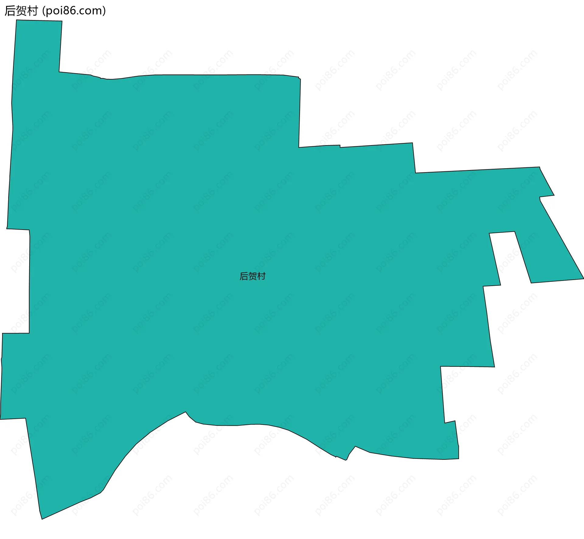 后贺村边界地图