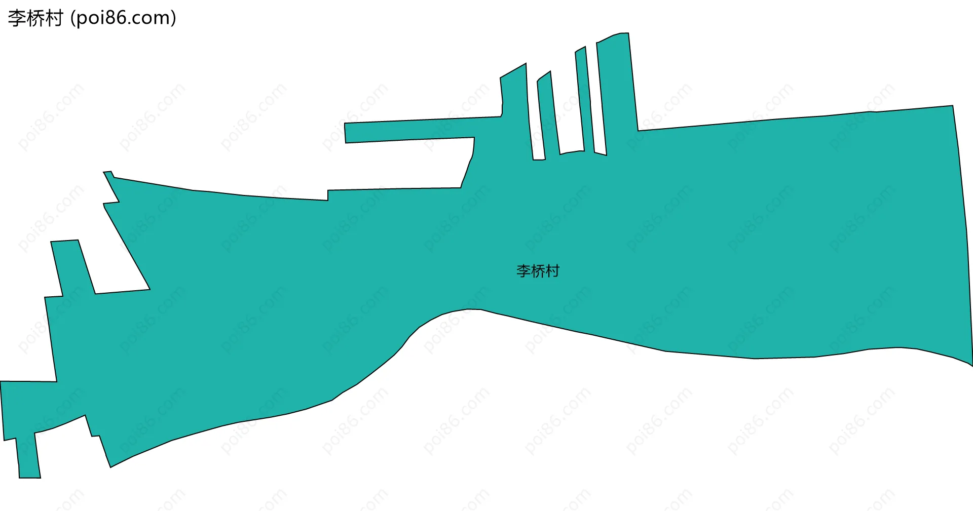 李桥村边界地图