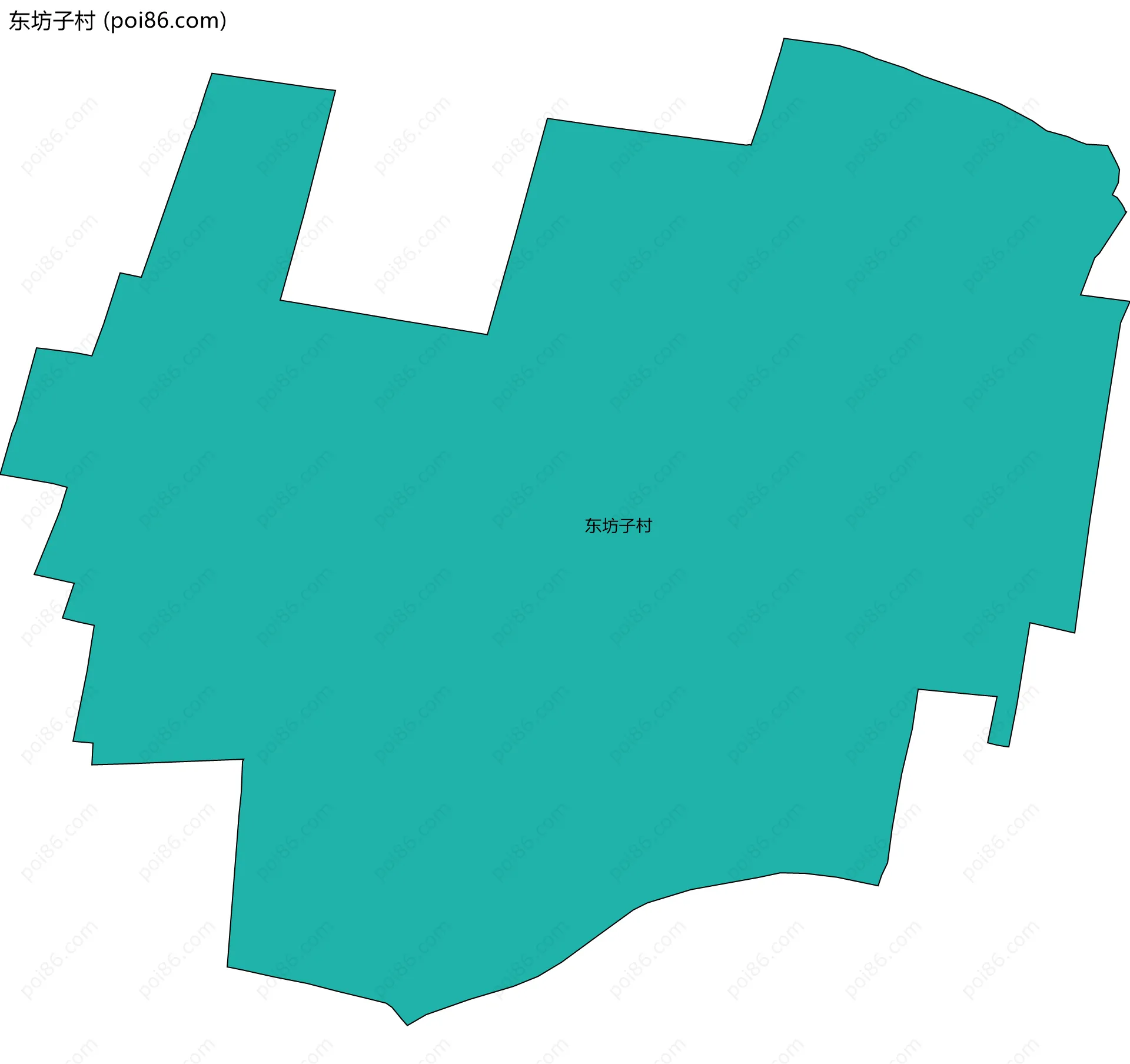 东坊子村边界地图