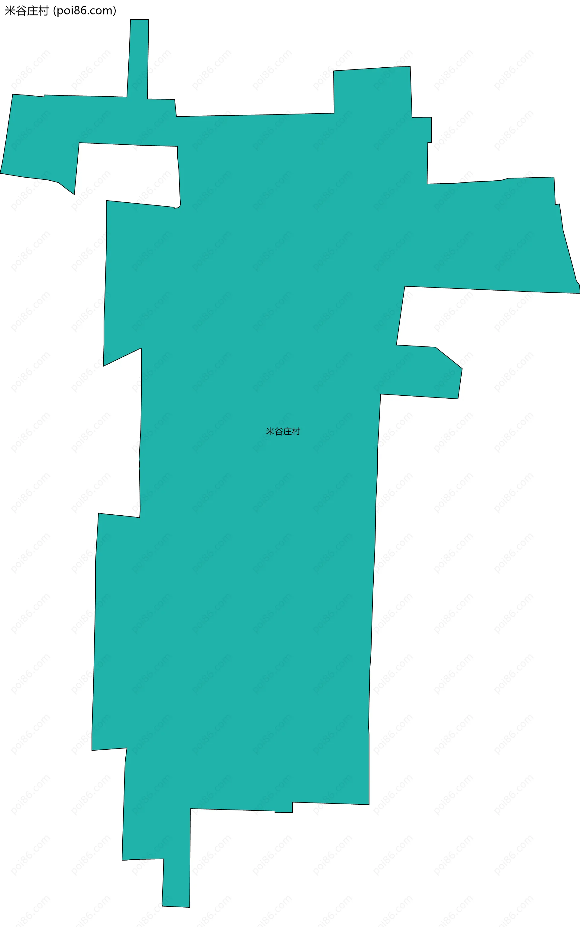 米谷庄村边界地图