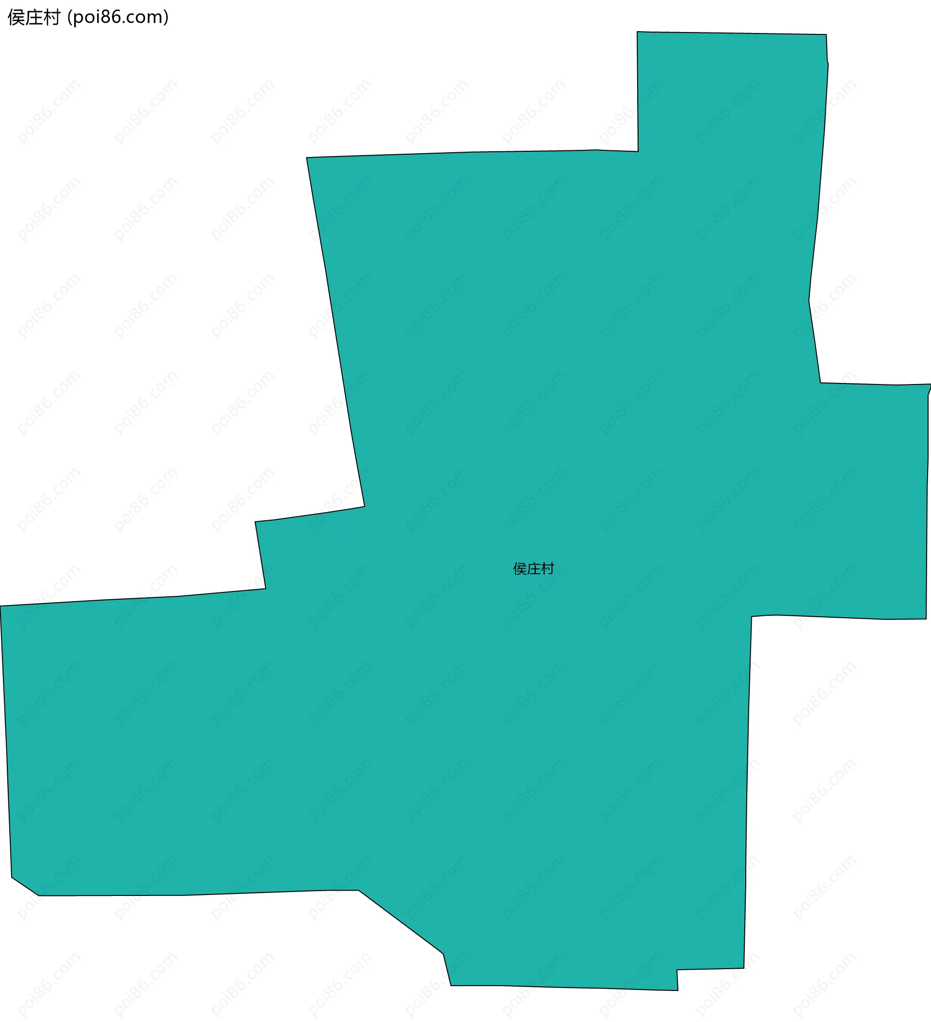 侯庄村边界地图