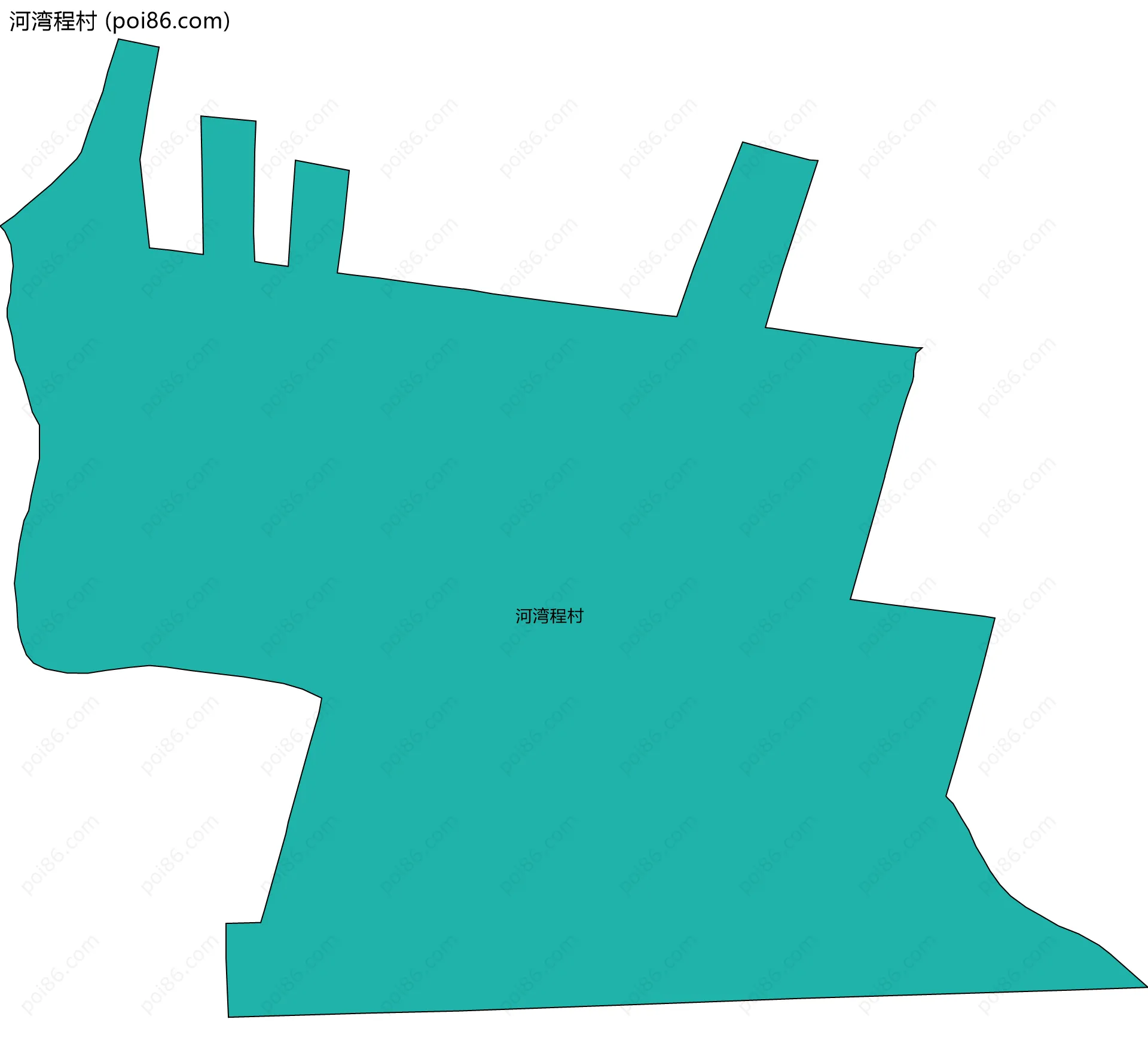 河湾程村边界地图