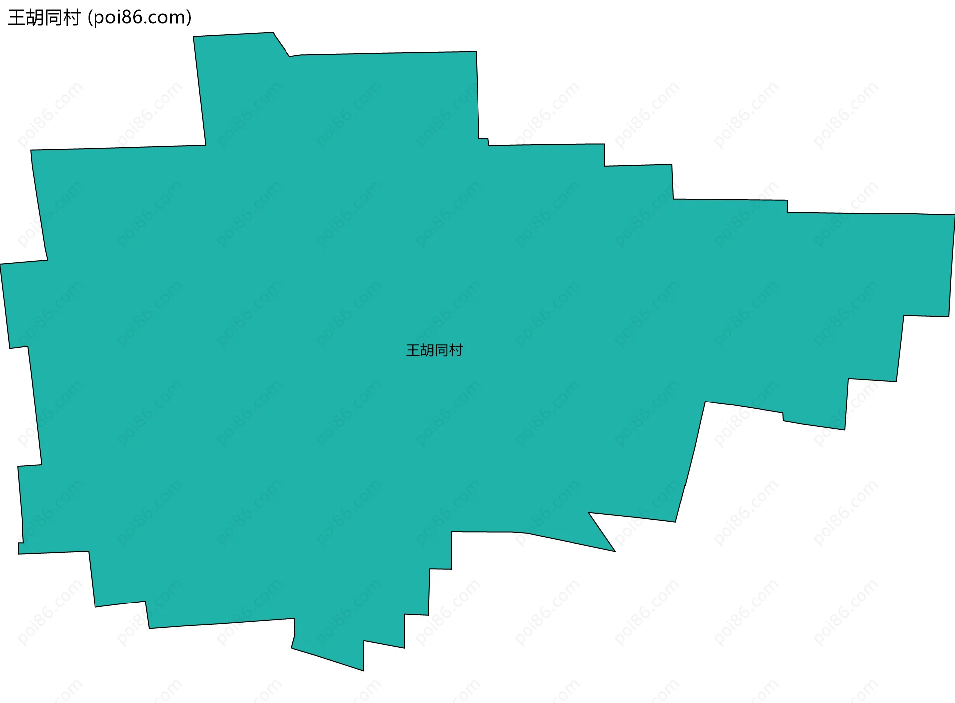 王胡同村边界地图