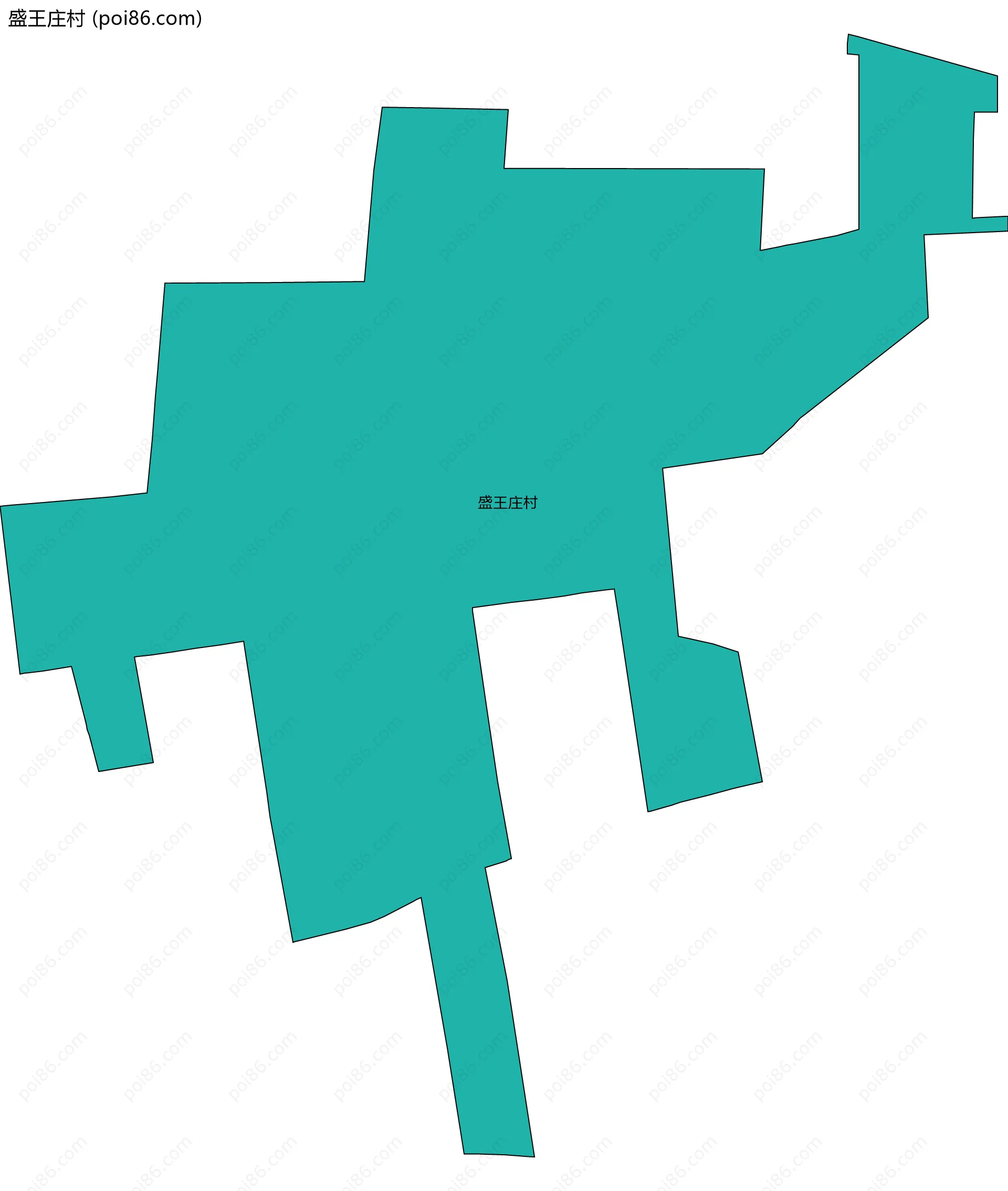 盛王庄村边界地图