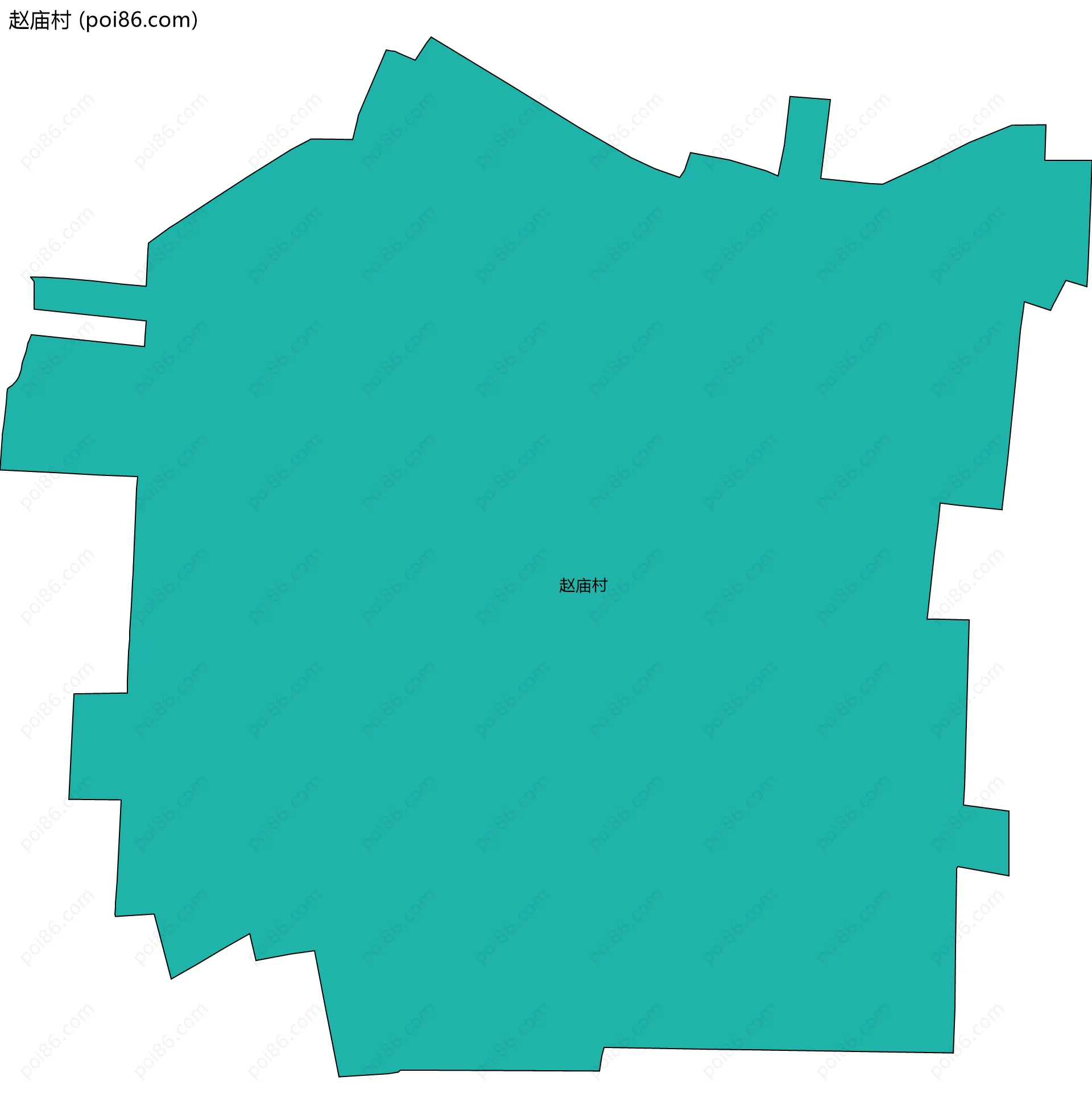 赵庙村边界地图