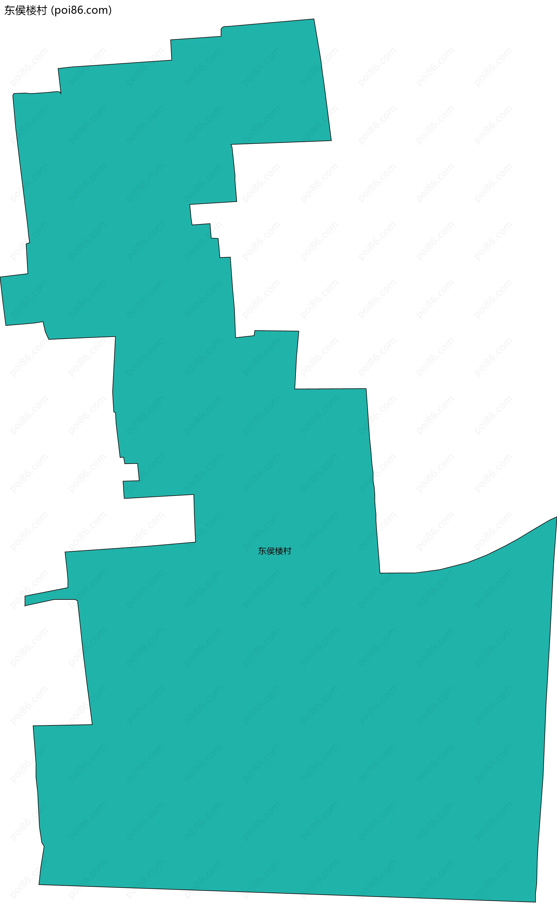 东侯楼村边界地图