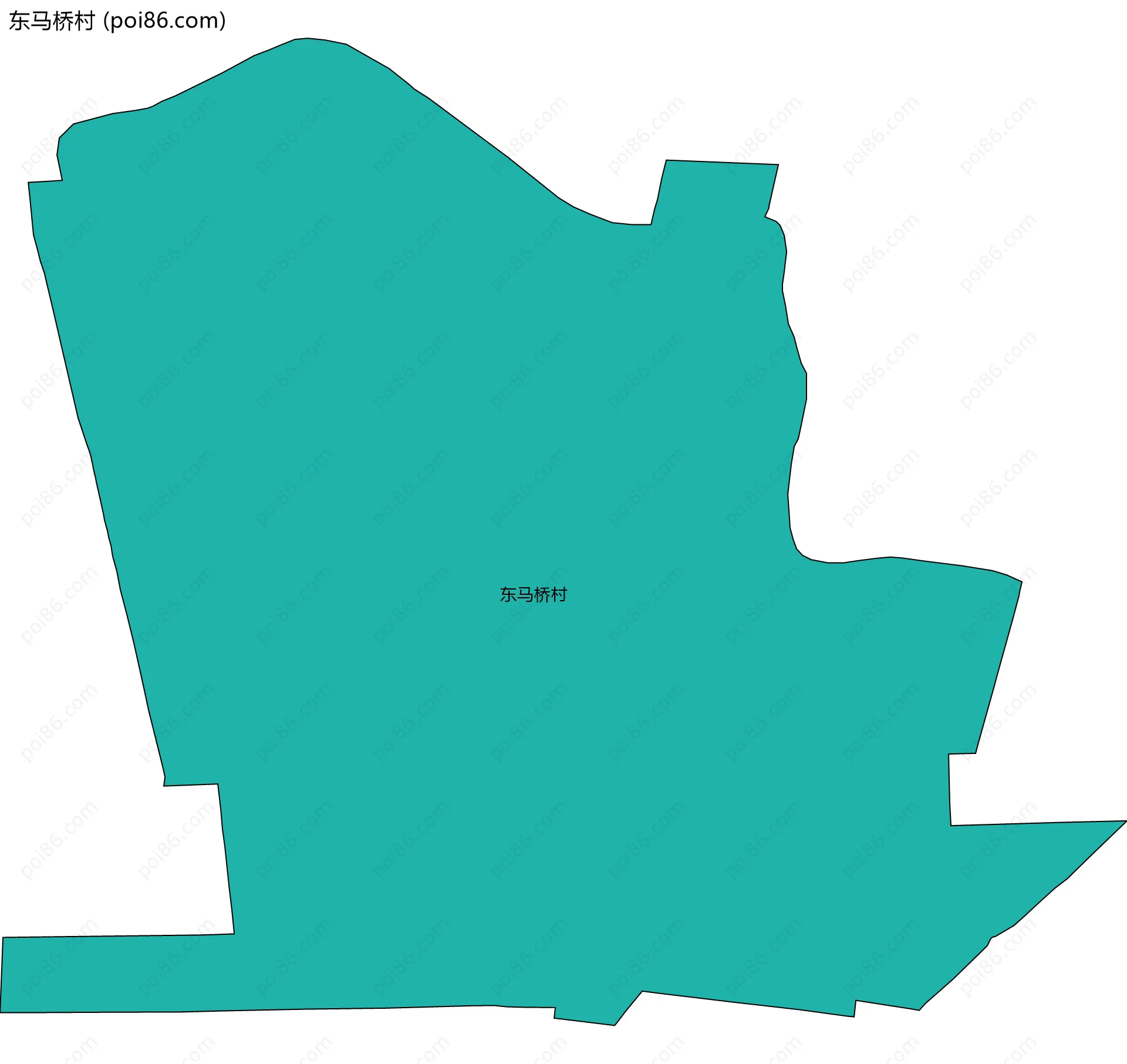 东马桥村边界地图