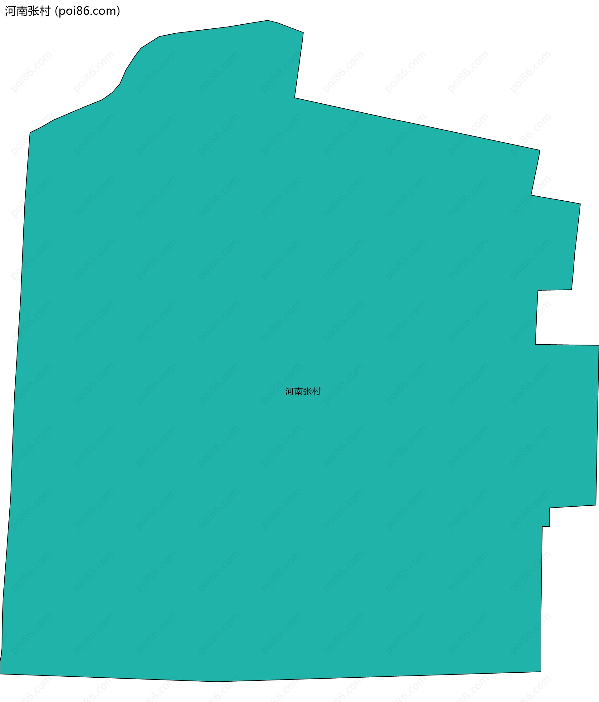 河南张村边界地图