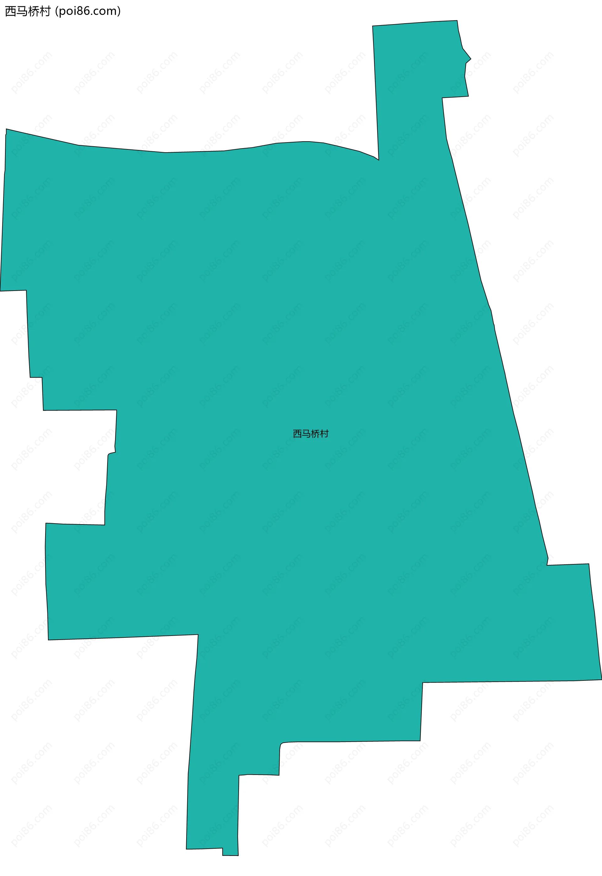 西马桥村边界地图