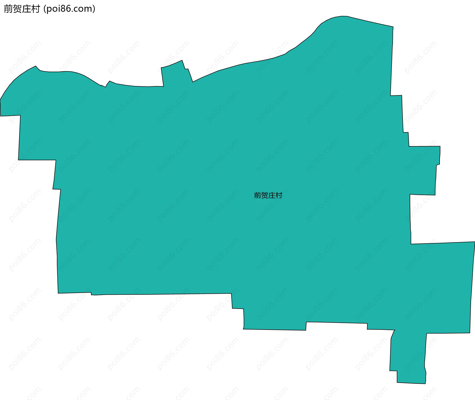 前贺庄村边界地图