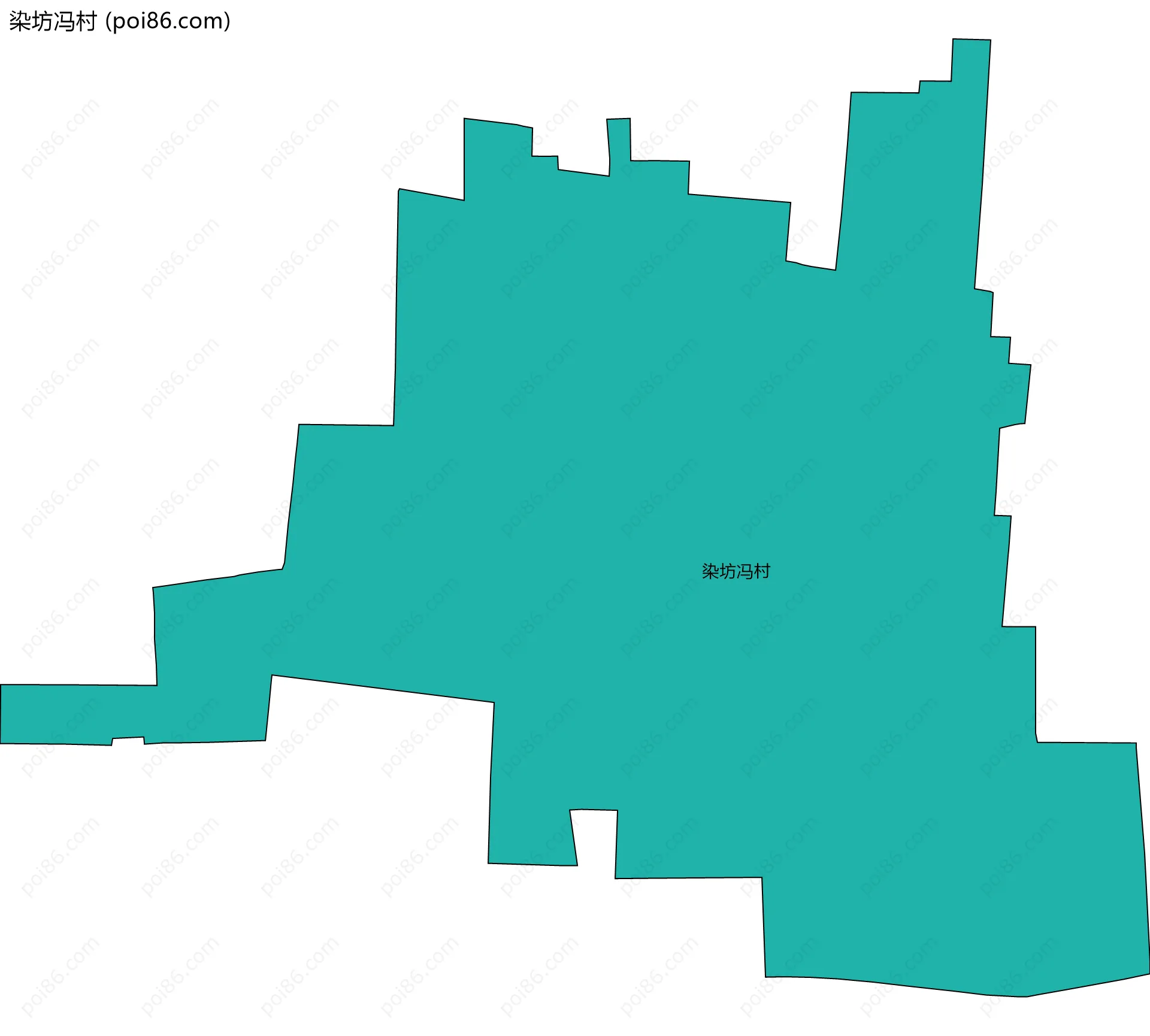 染坊冯村边界地图