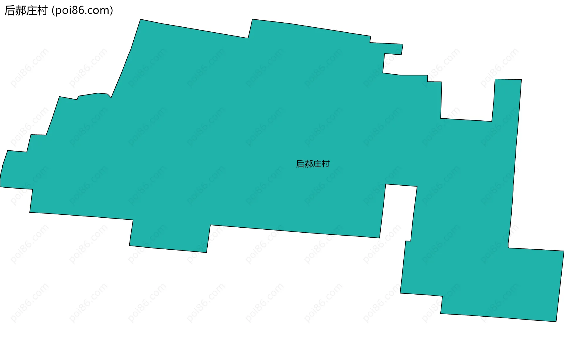 后郝庄村边界地图