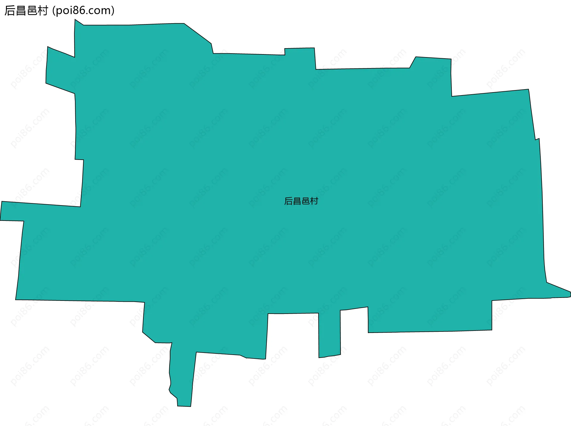 后昌邑村边界地图