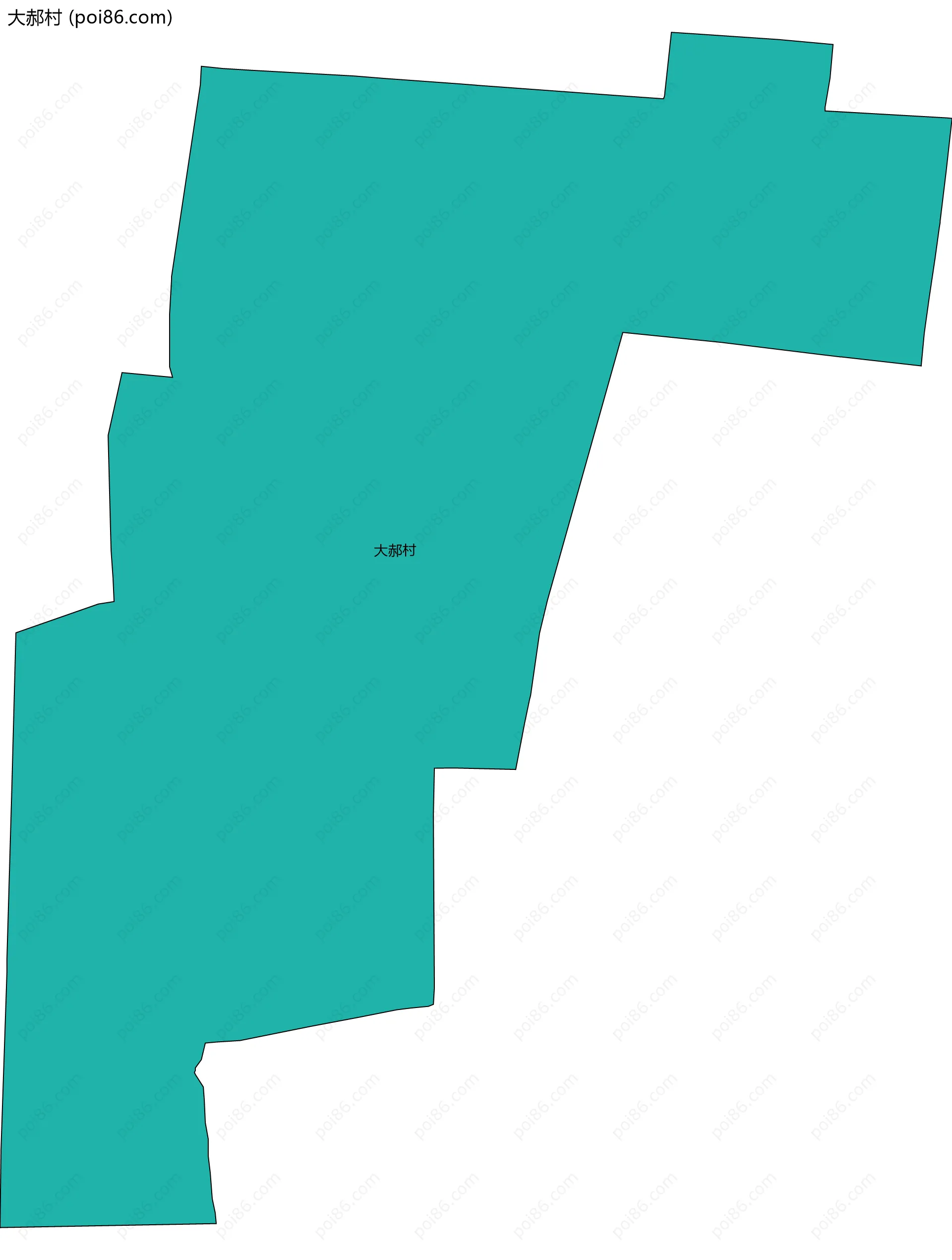 大郝村边界地图