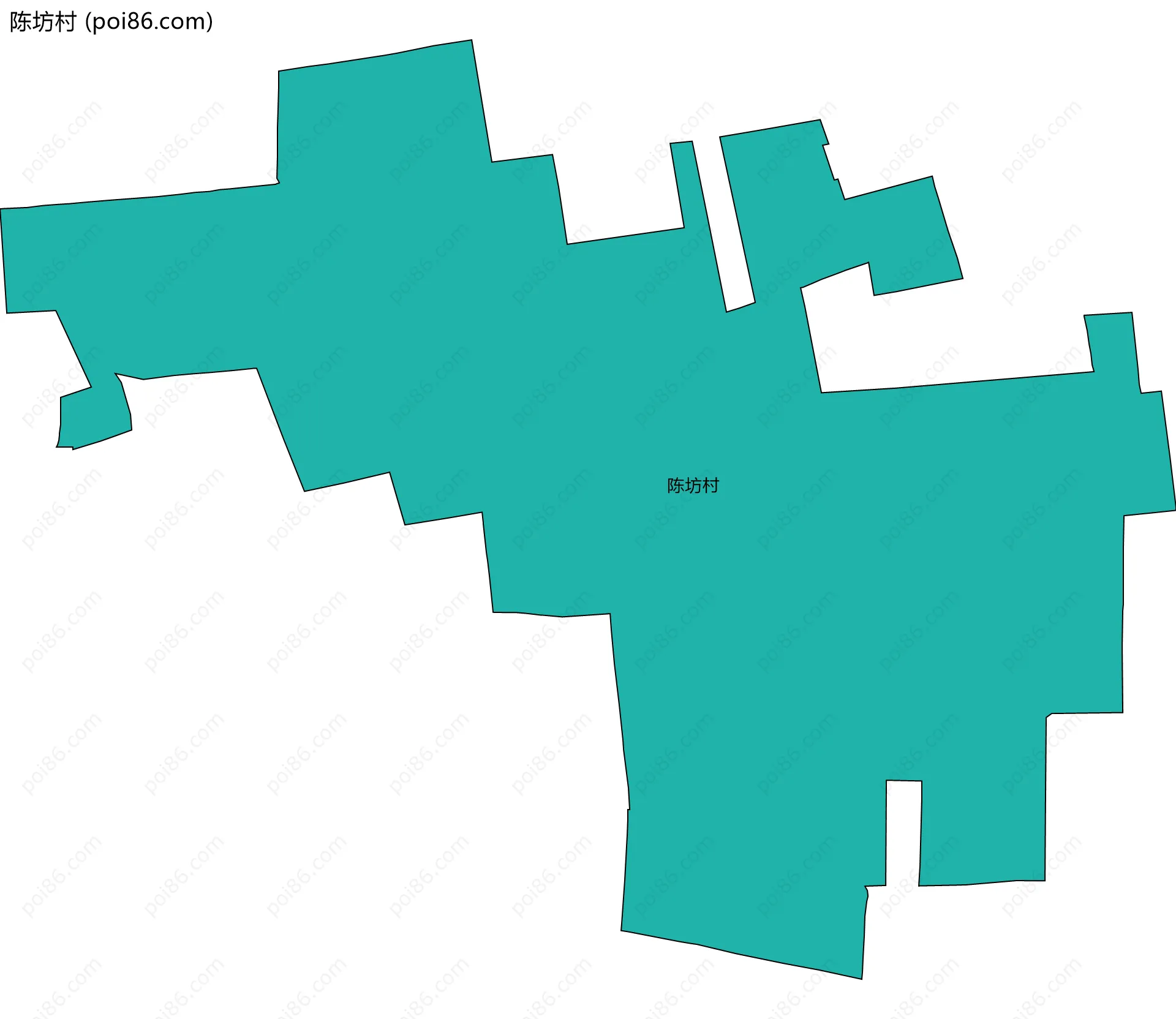陈坊村边界地图